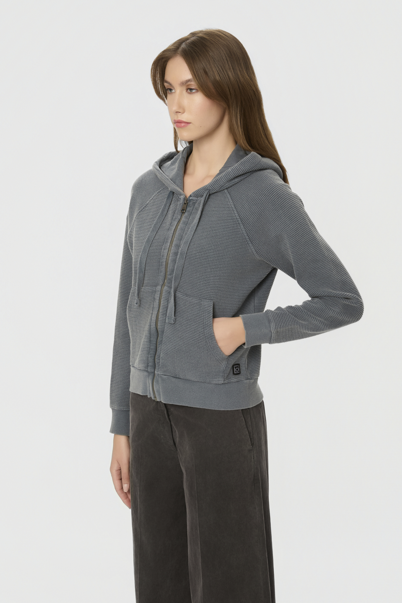 WAFFLE RAGLAN FULLZIP