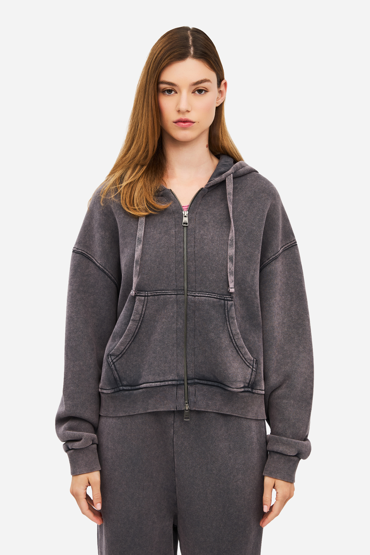 CROPPED FULLZIP WITH SEAMING