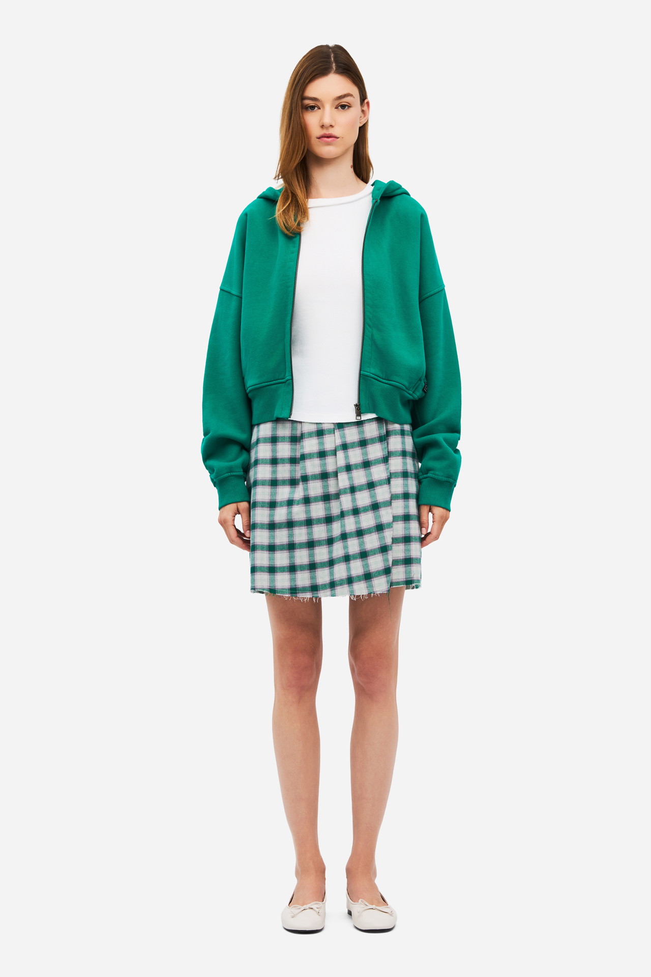 CROPPED FULLZIP WITH SEAMING