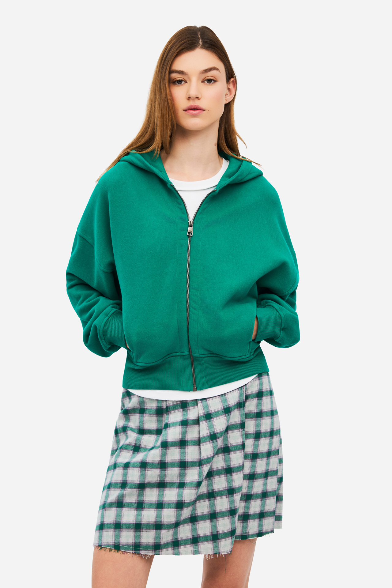 CROPPED FULLZIP WITH SEAMING