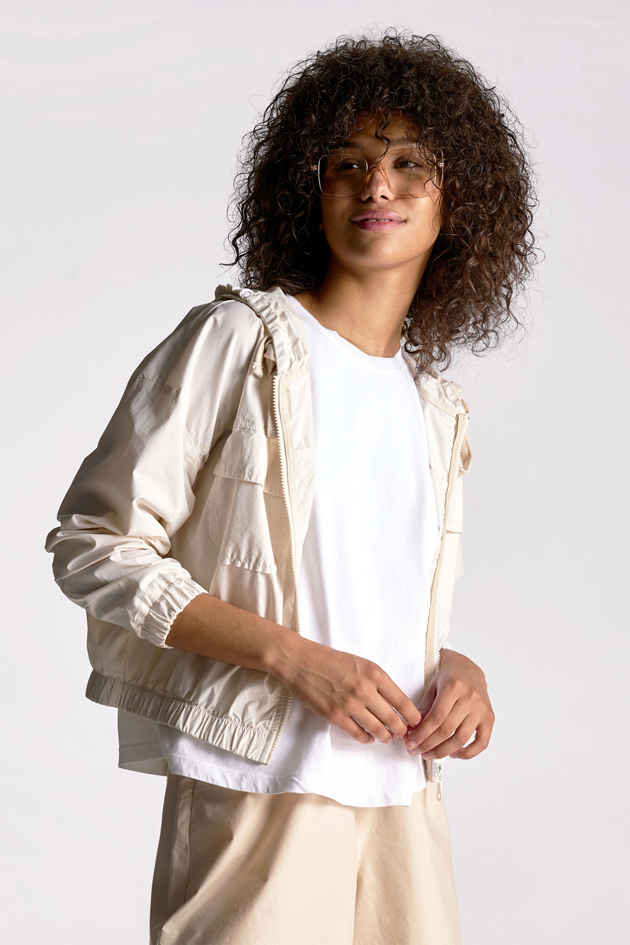White cotton deals bomber jacket