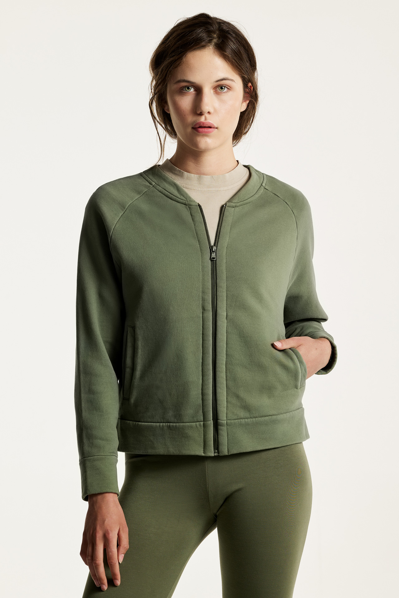 Crop Bomber Full Zip