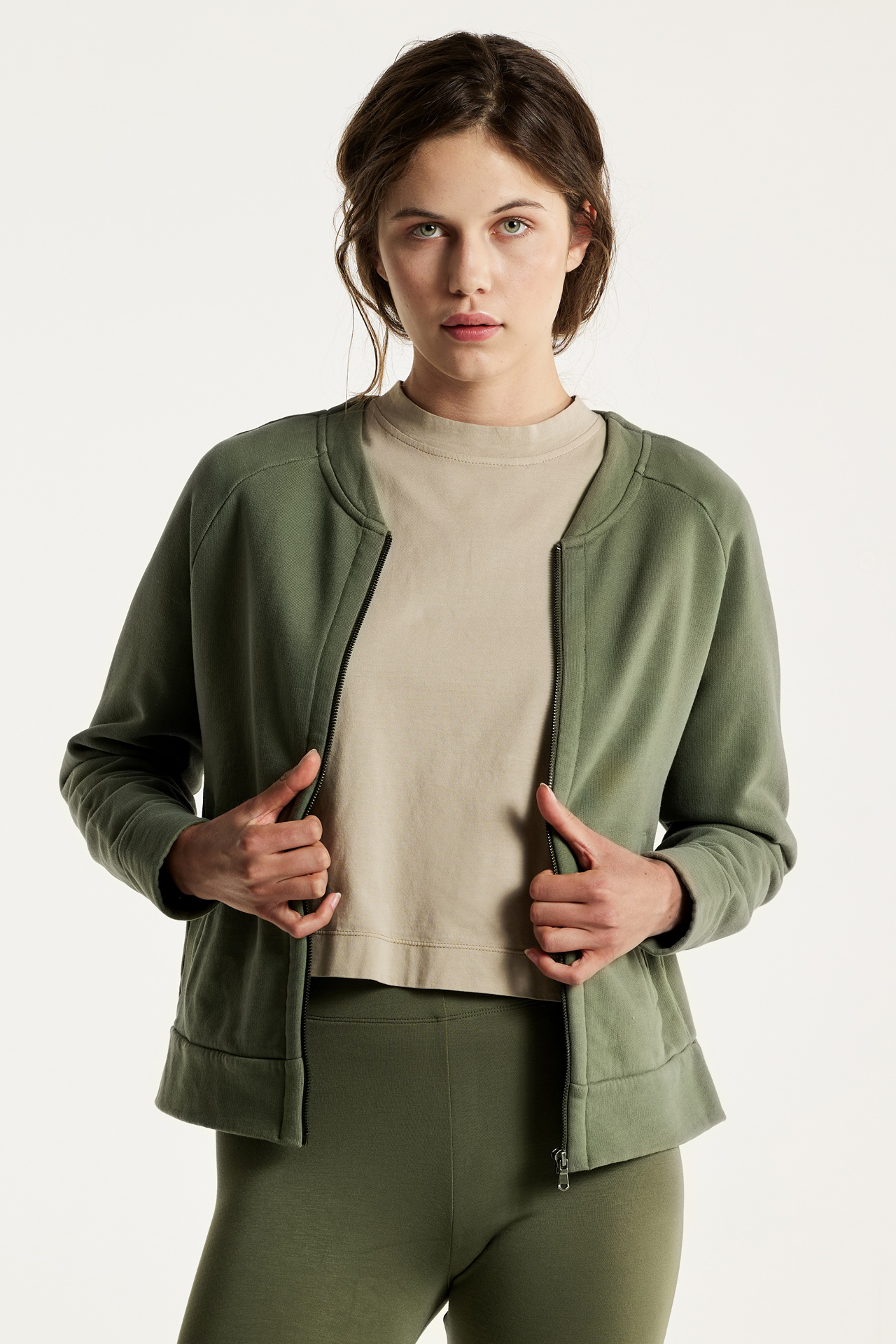 Crop Bomber Full Zip