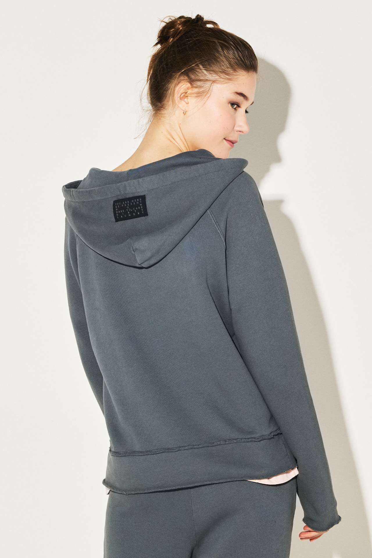 Raw Edge Detail Hoodie