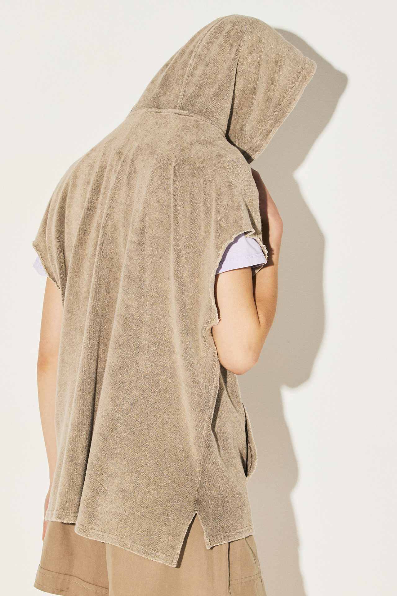 Terry Towel Sleeveless Hoodie