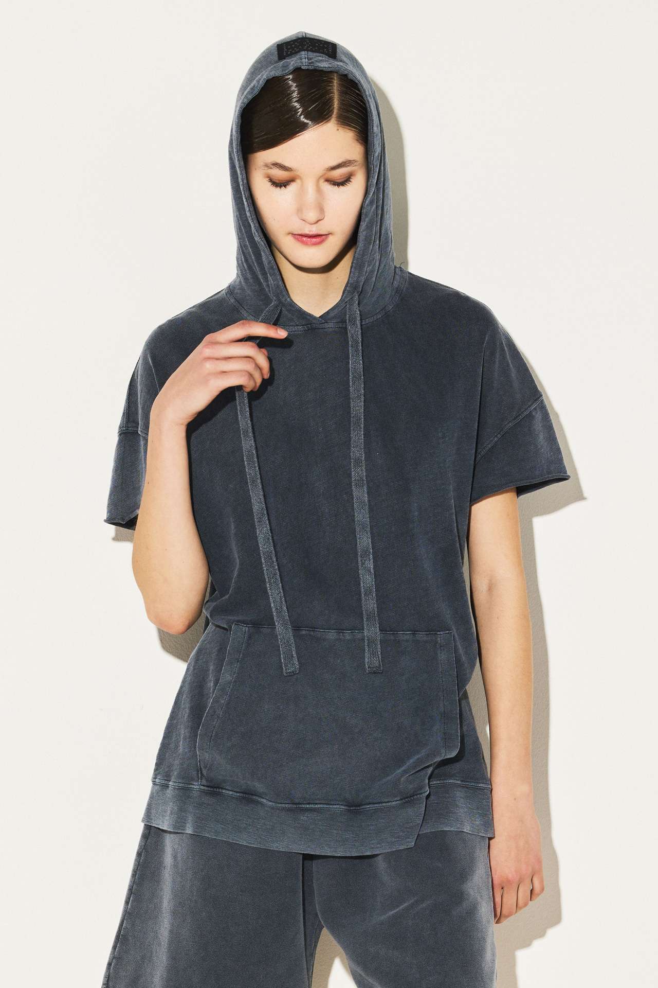 Oversized Short Sleeve Hoodie