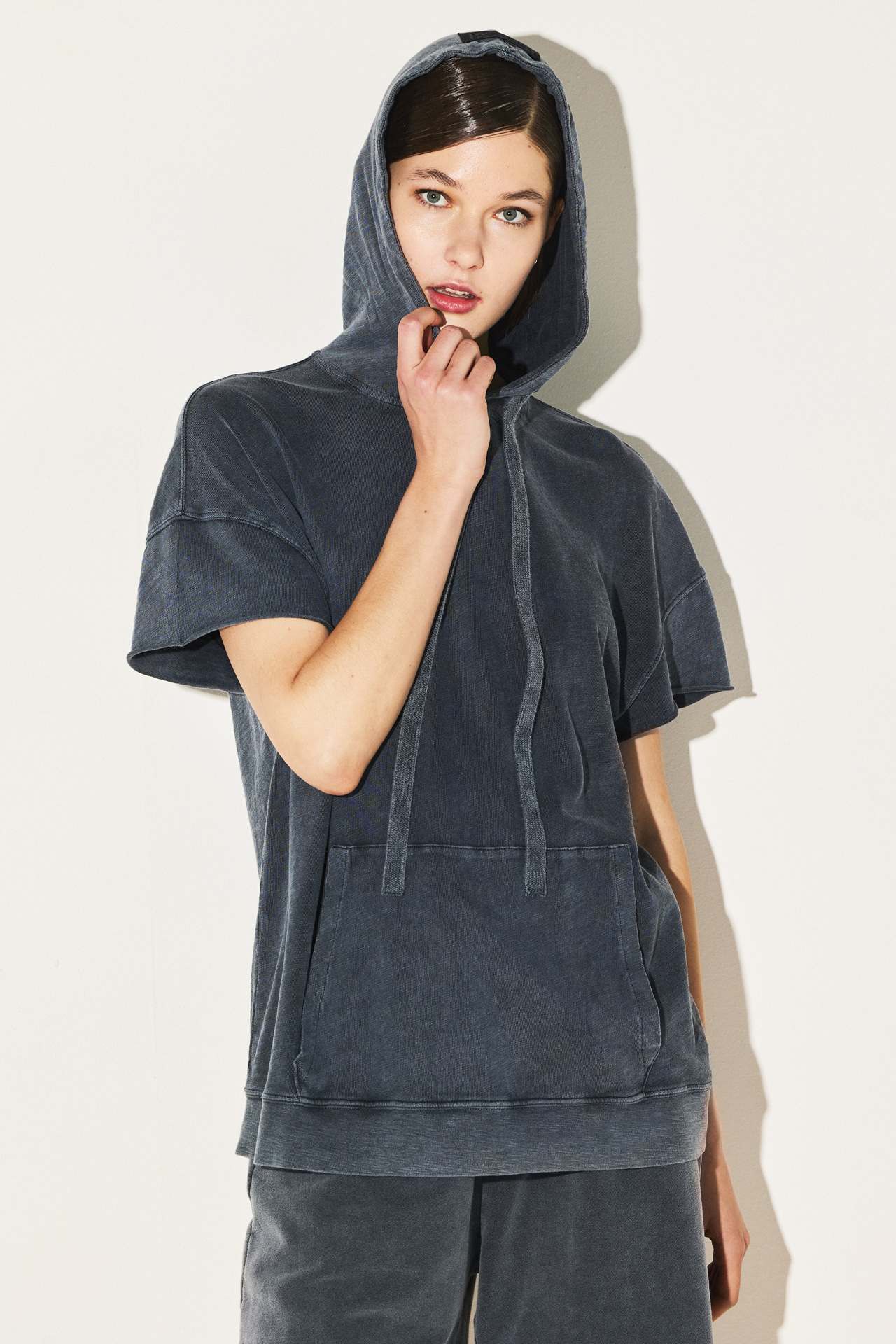 Oversized Short Sleeve Hoodie