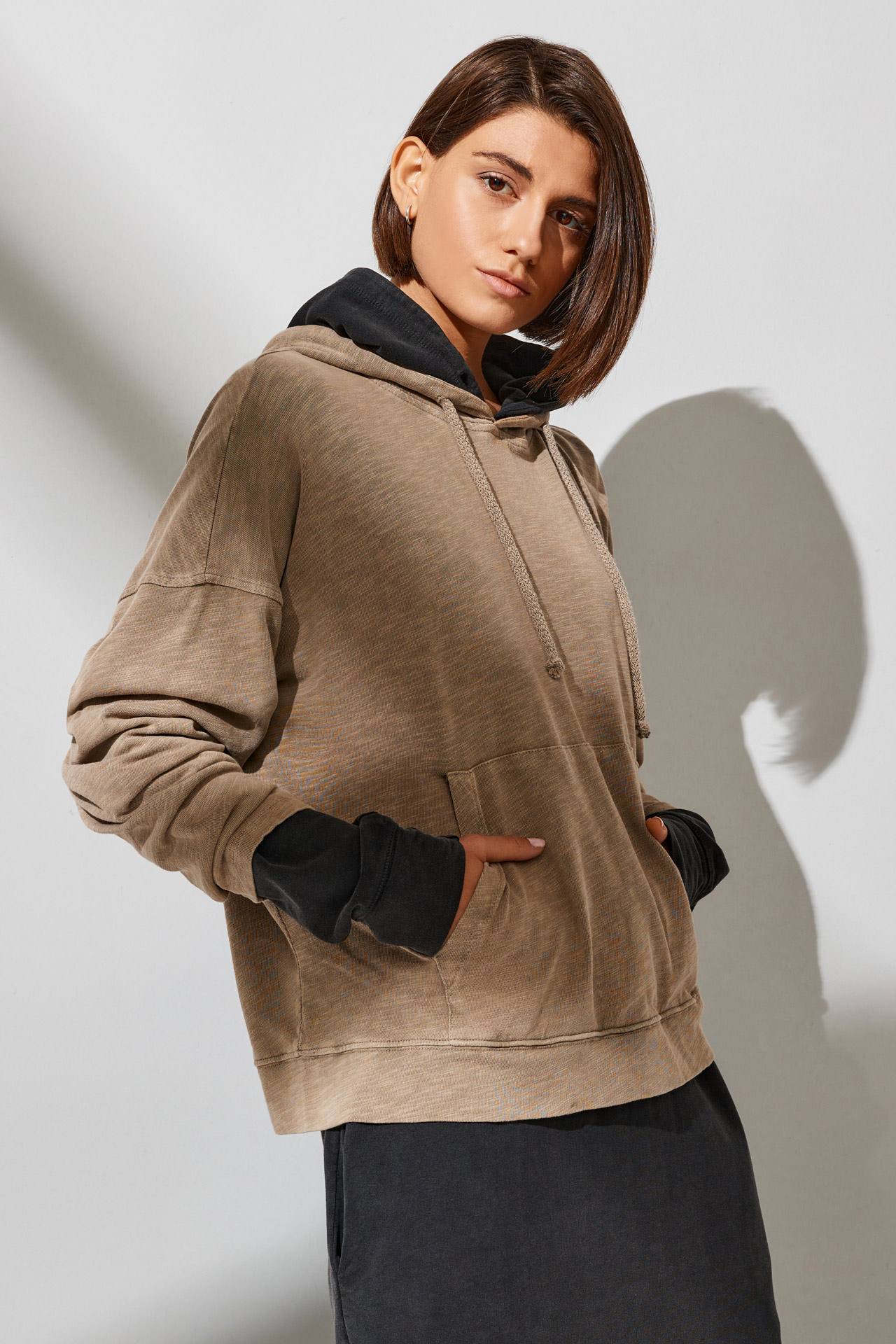 HEAVY SLUB DROP SHOULDER HOODIE
