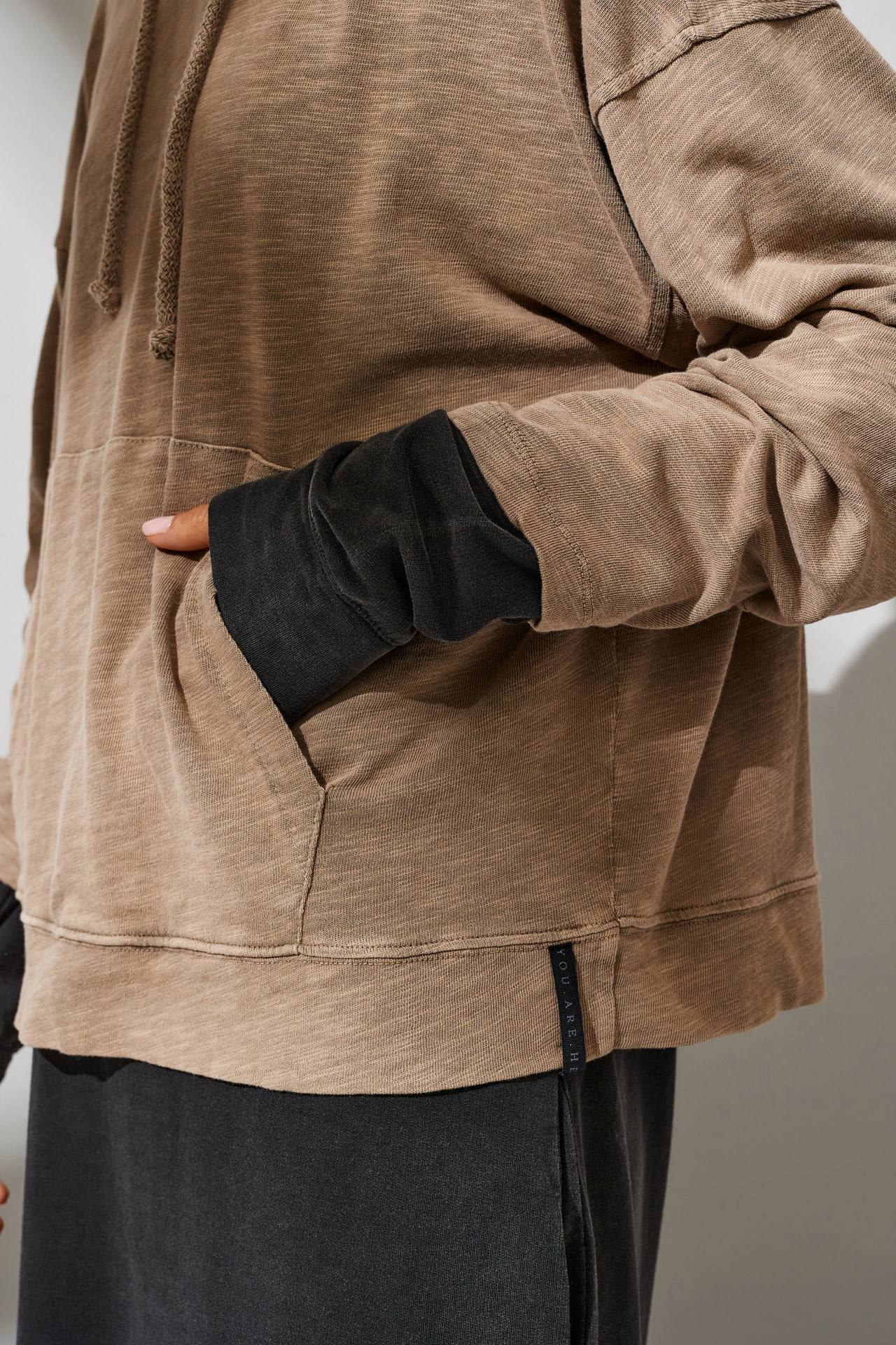 HEAVY SLUB DROP SHOULDER HOODIE