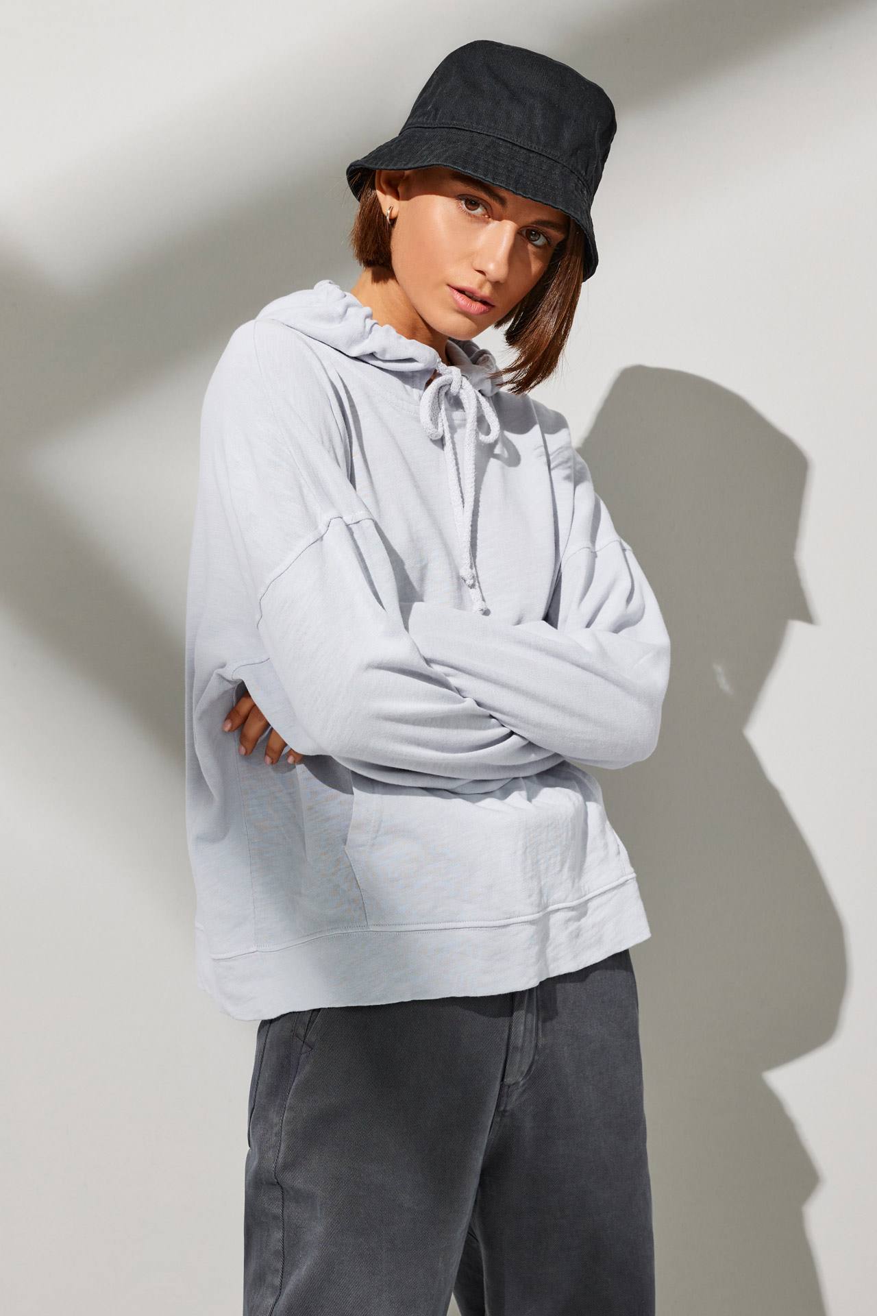 HEAVY SLUB DROP SHOULDER HOODIE