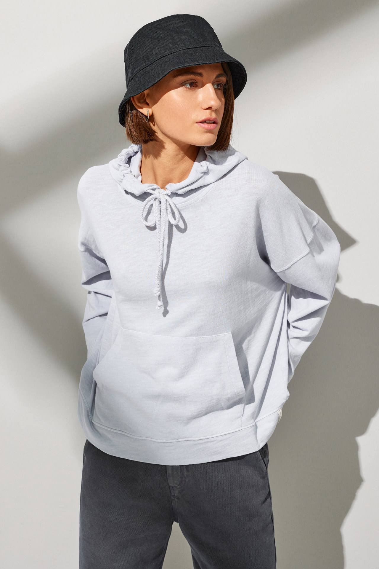 HEAVY SLUB DROP SHOULDER HOODIE