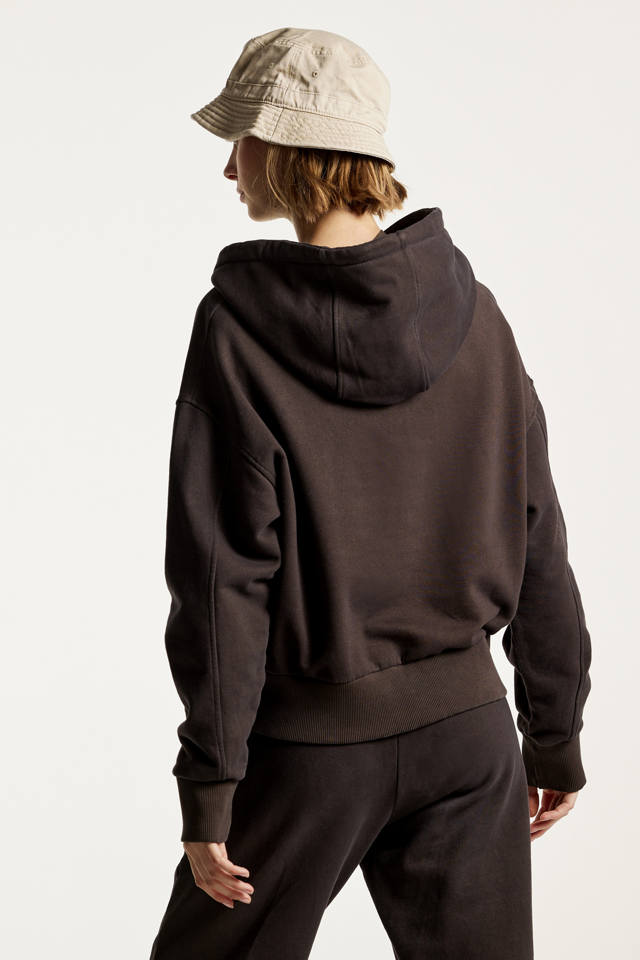 Crop With Pleatted Detail Hoodie