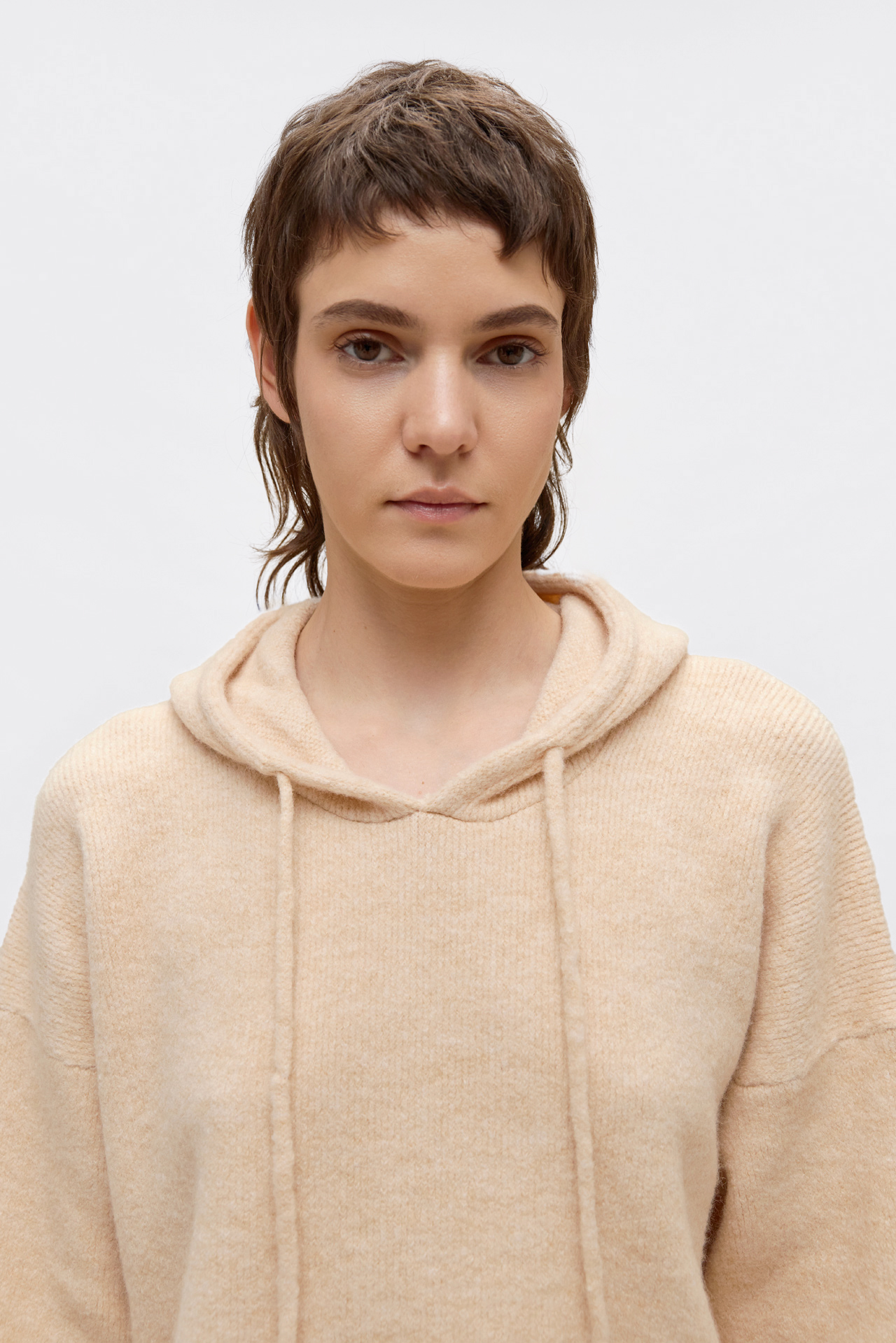 Crop Knitwear Hoodie