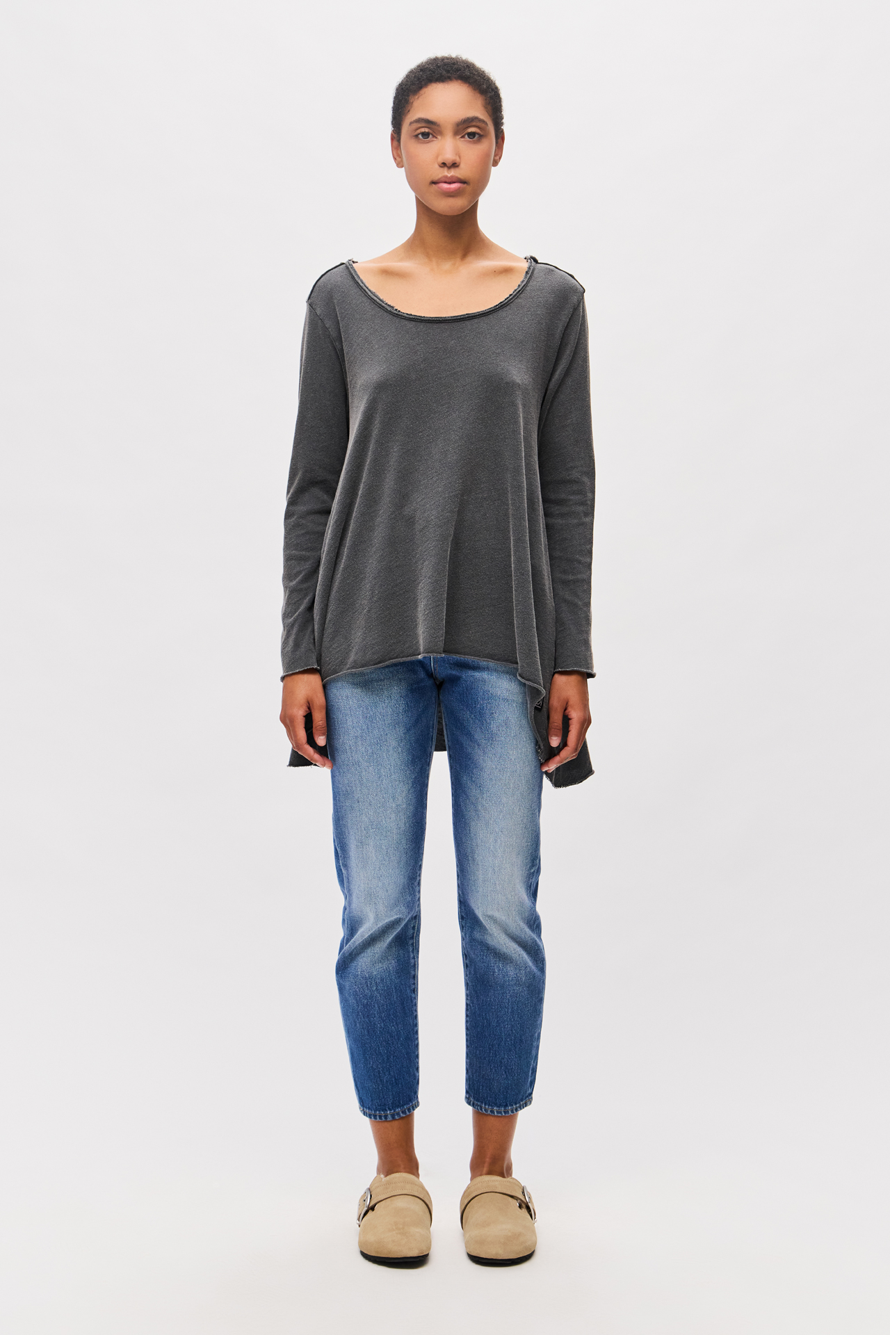 ASSYMETRIC SLUB LONGSLEEVE