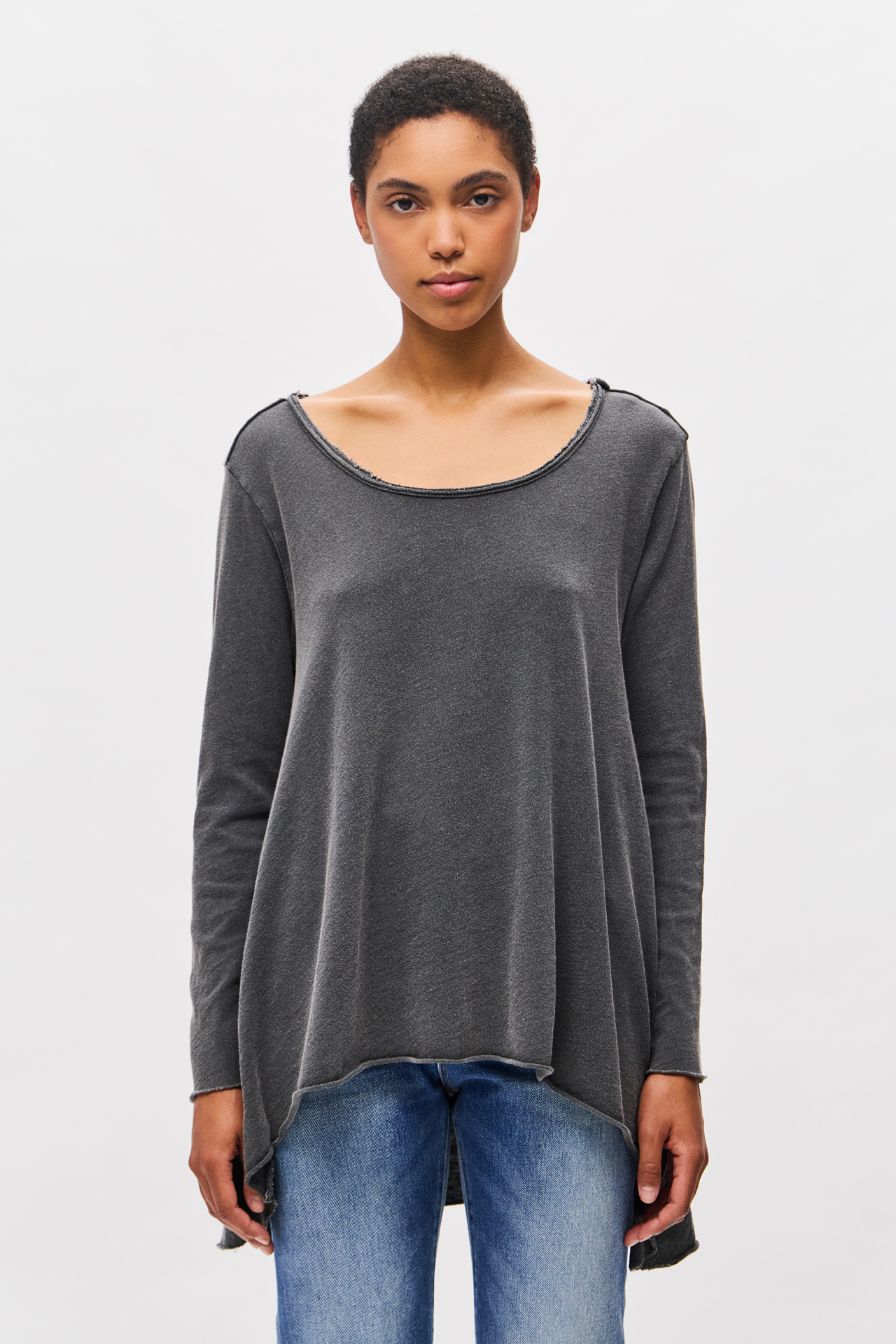 ASSYMETRIC SLUB LONGSLEEVE