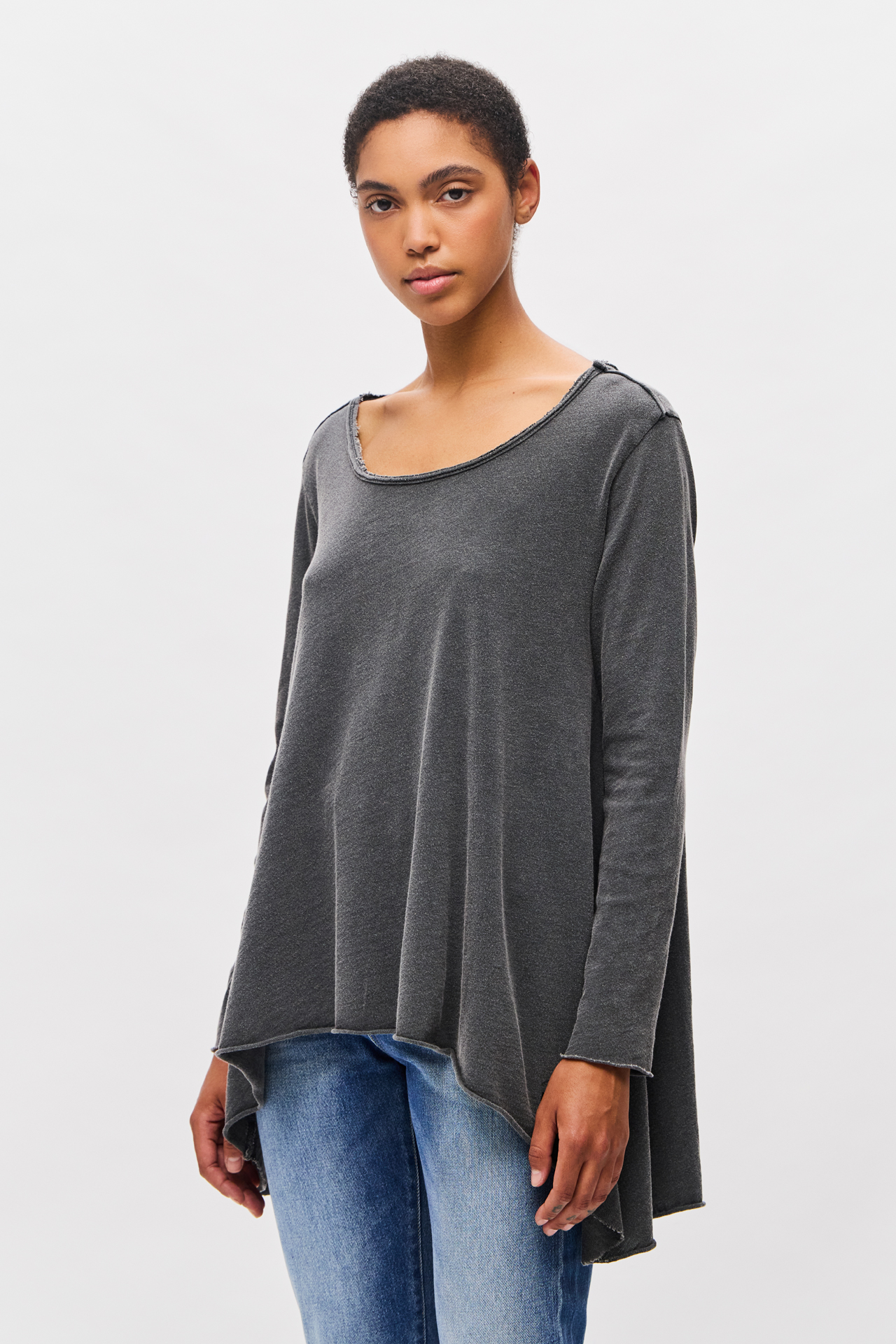 ASSYMETRIC SLUB LONGSLEEVE