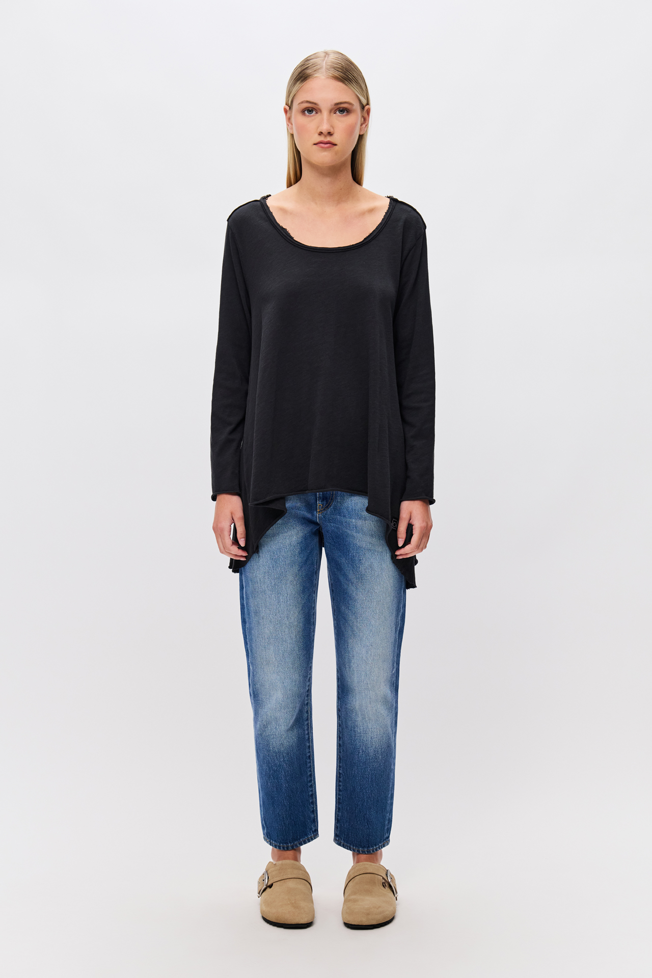 ASSYMETRIC SLUB LONGSLEEVE