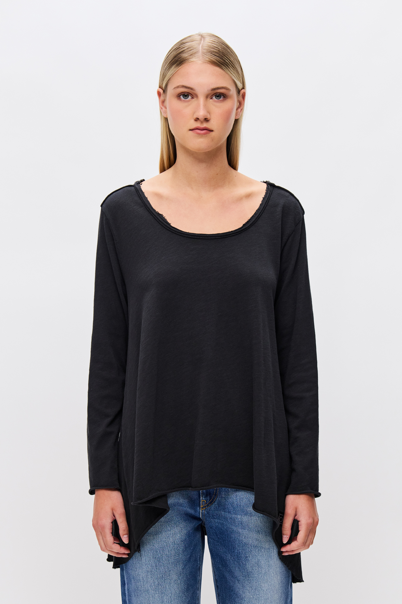 ASSYMETRIC SLUB LONGSLEEVE