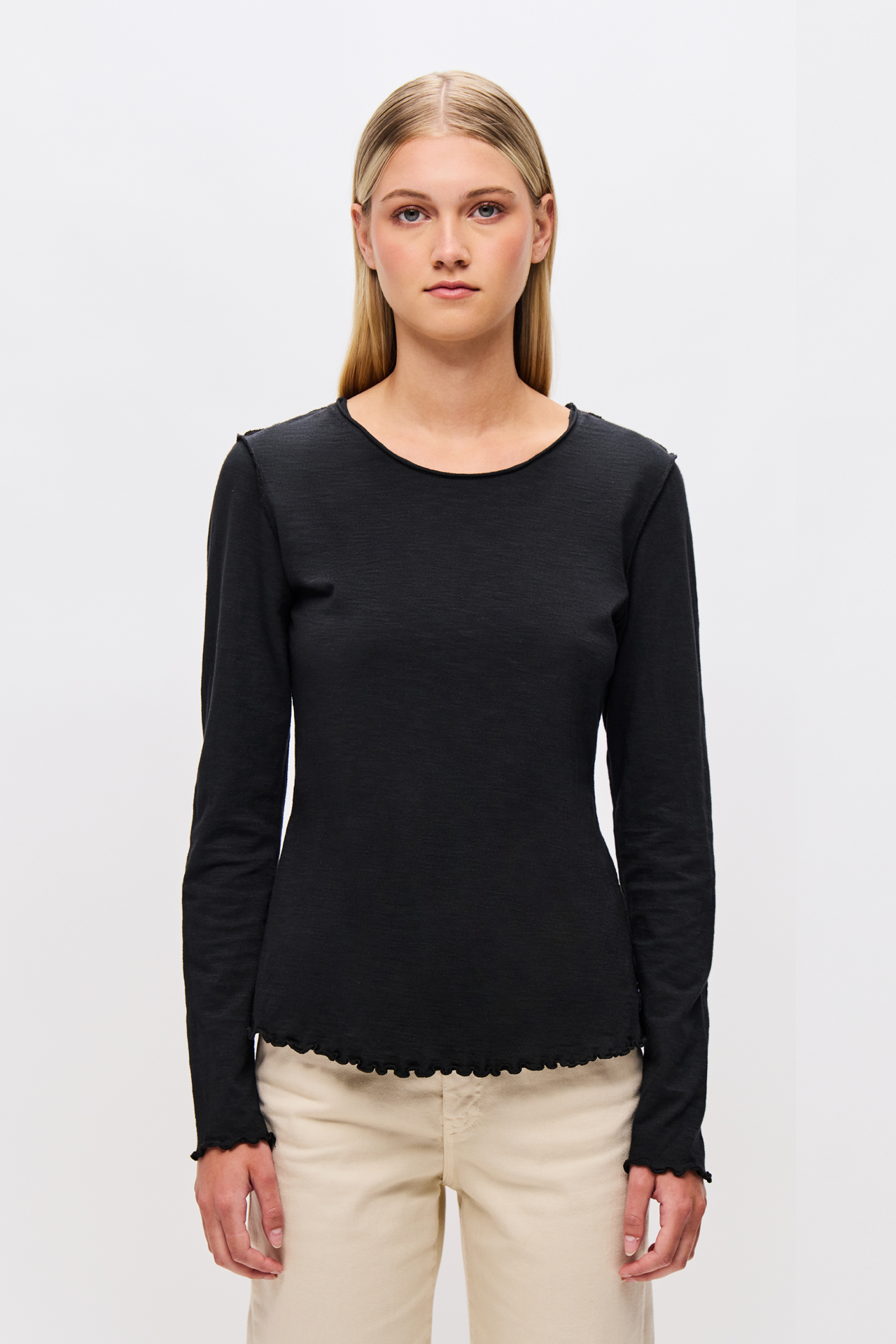 SLIMFIT LONGSLEEVE WITH REVERSE SEAMS