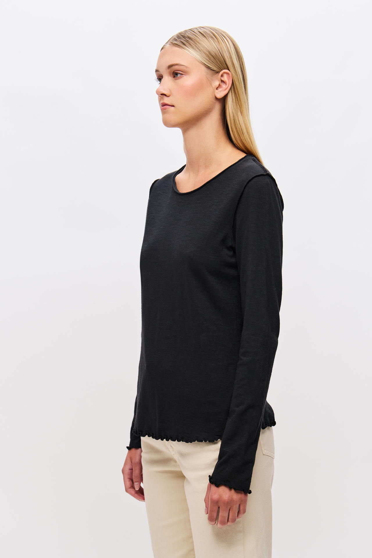 SLIMFIT LONGSLEEVE WITH REVERSE SEAMS