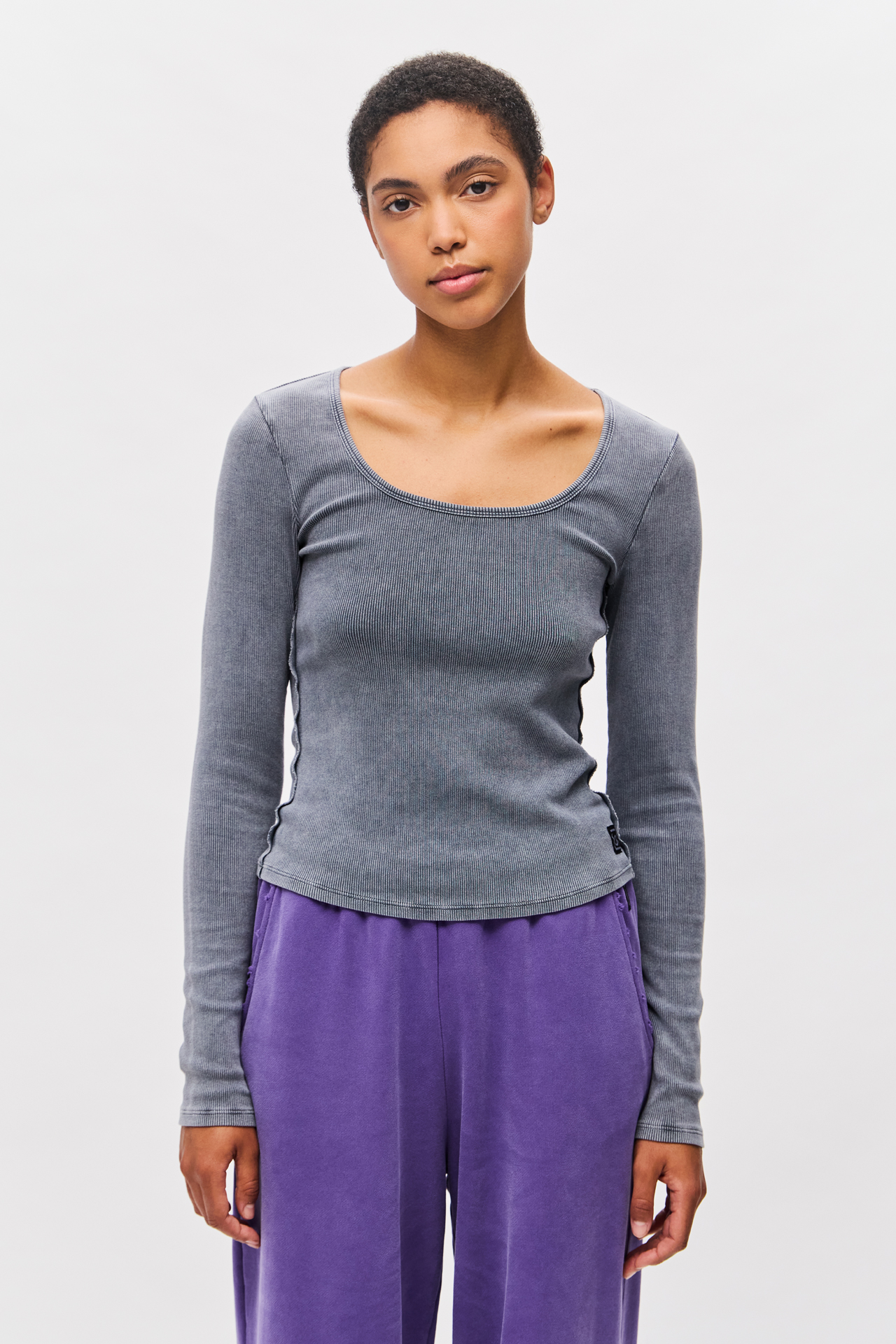 SCOOPNECK RIB LONGSLEEVE
