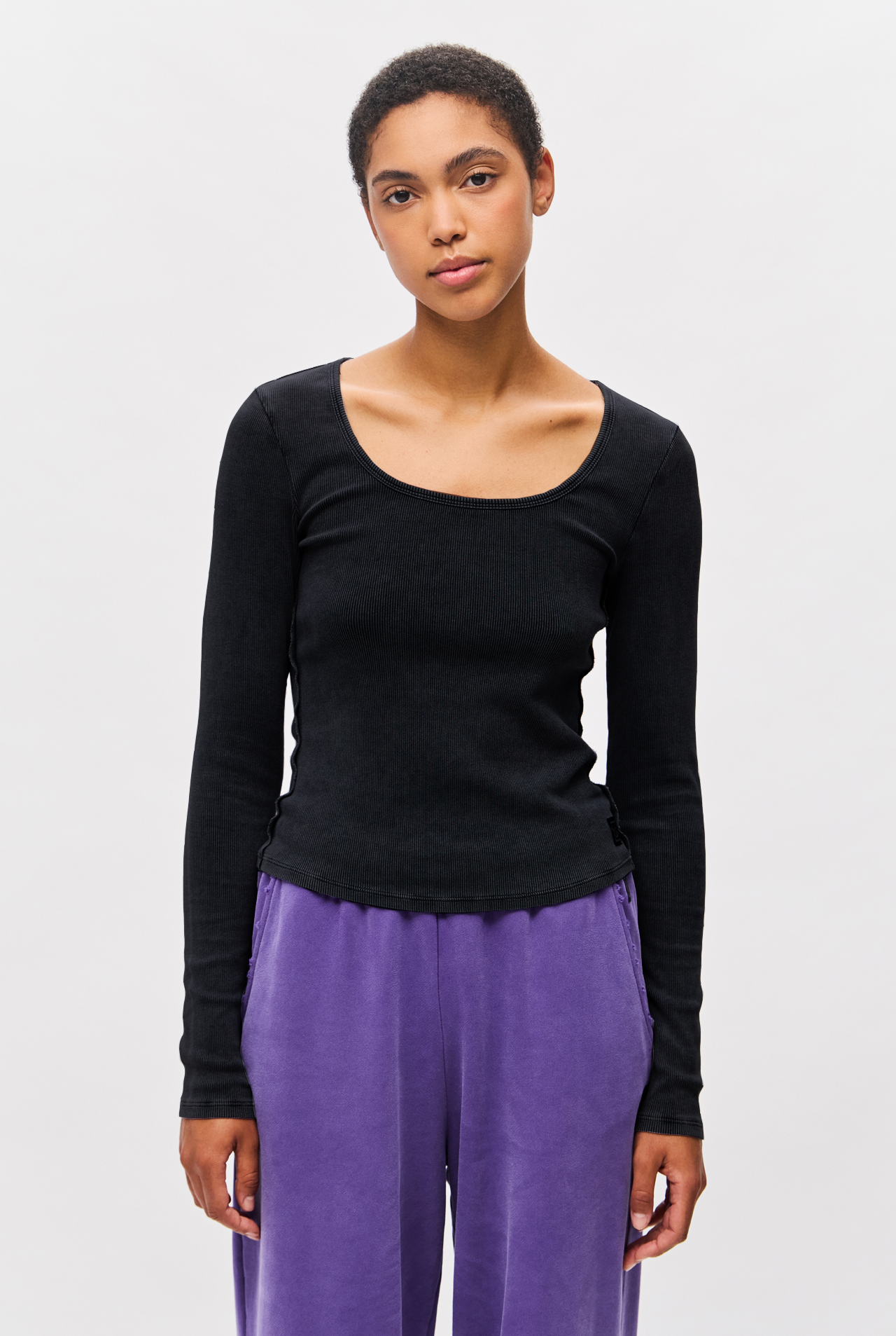 SCOOPNECK RIB LONGSLEEVE