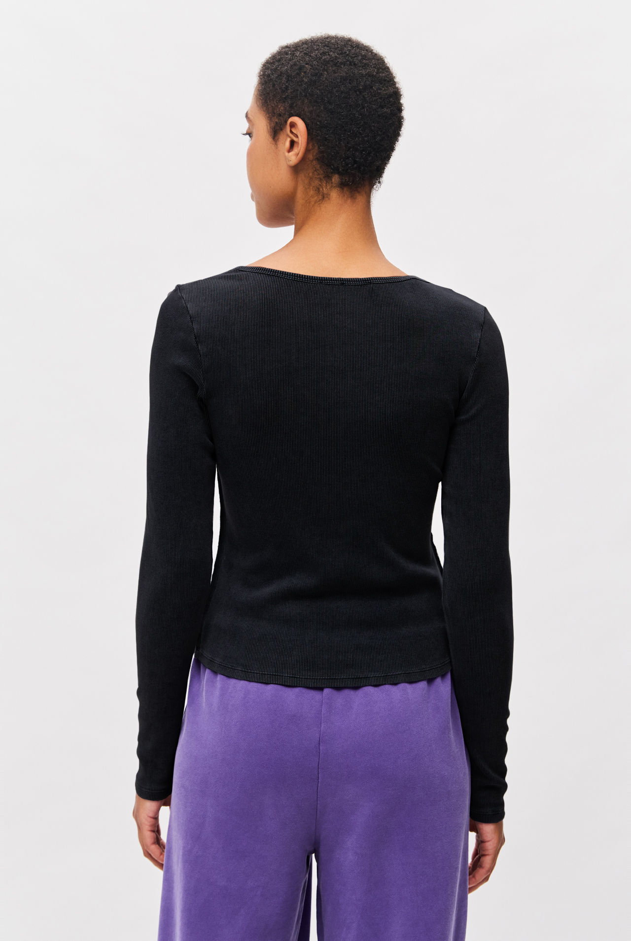SCOOPNECK RIB LONGSLEEVE
