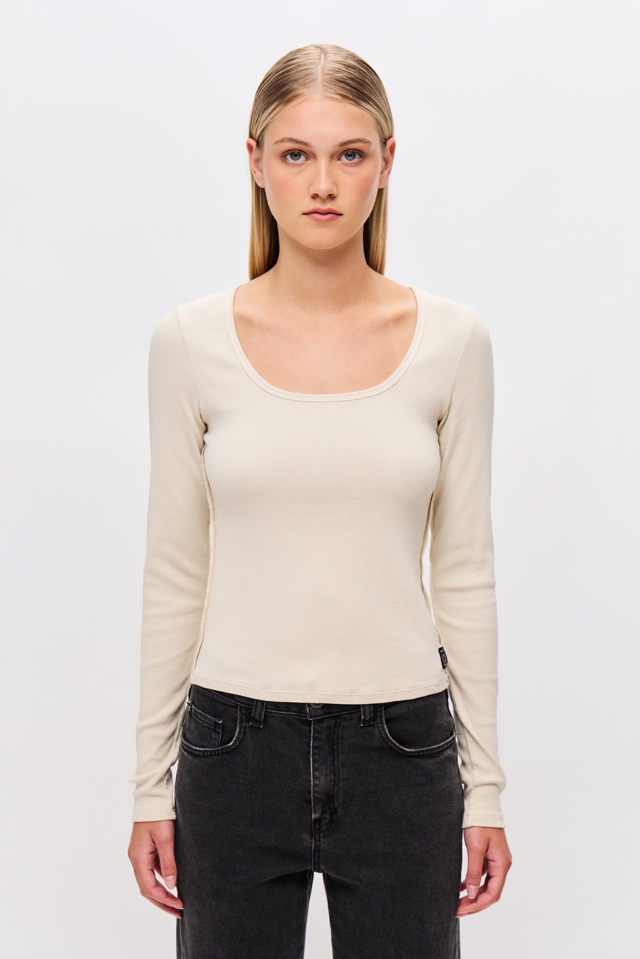 SCOOPNECK RIB LONGSLEEVE
