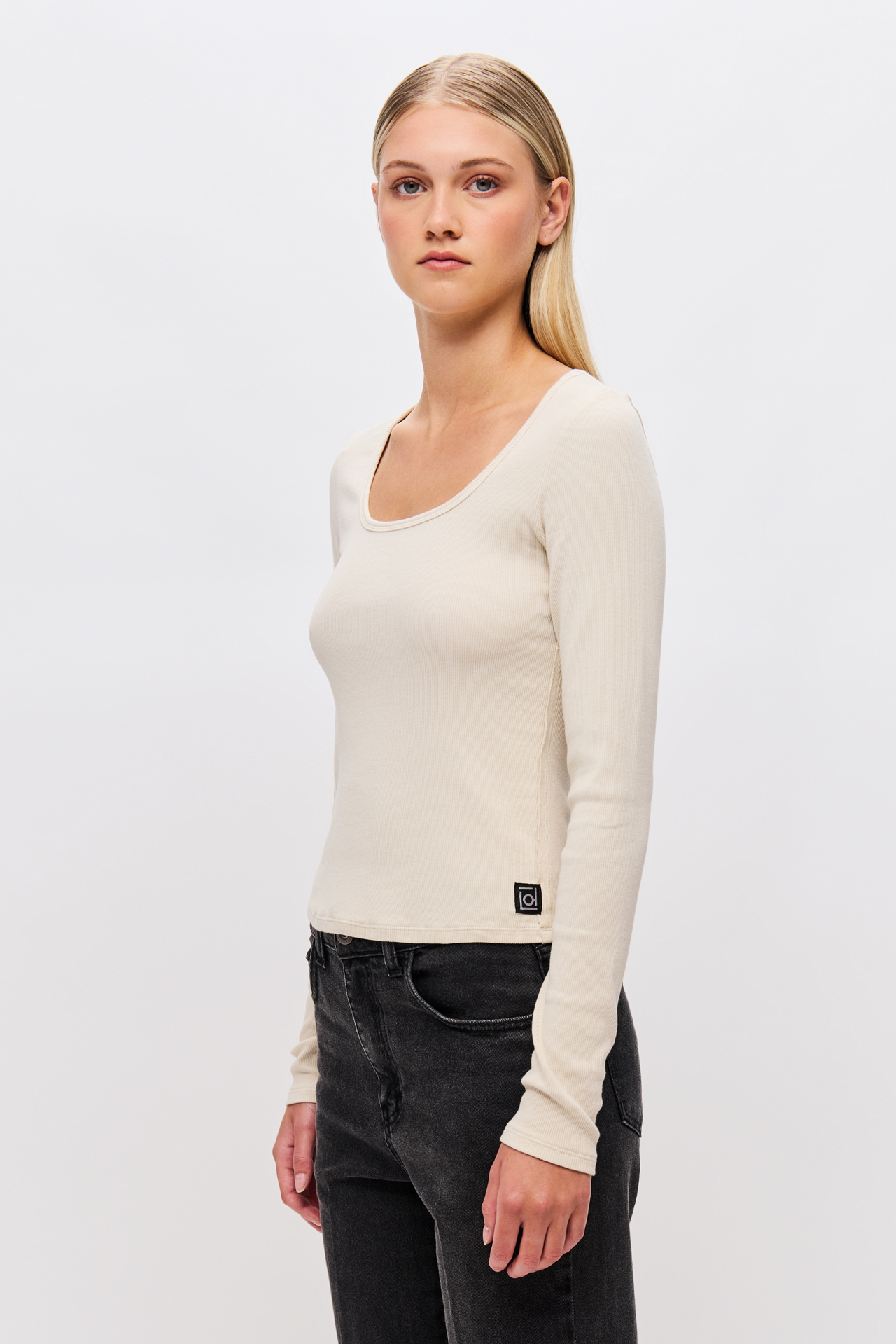 SCOOPNECK RIB LONGSLEEVE