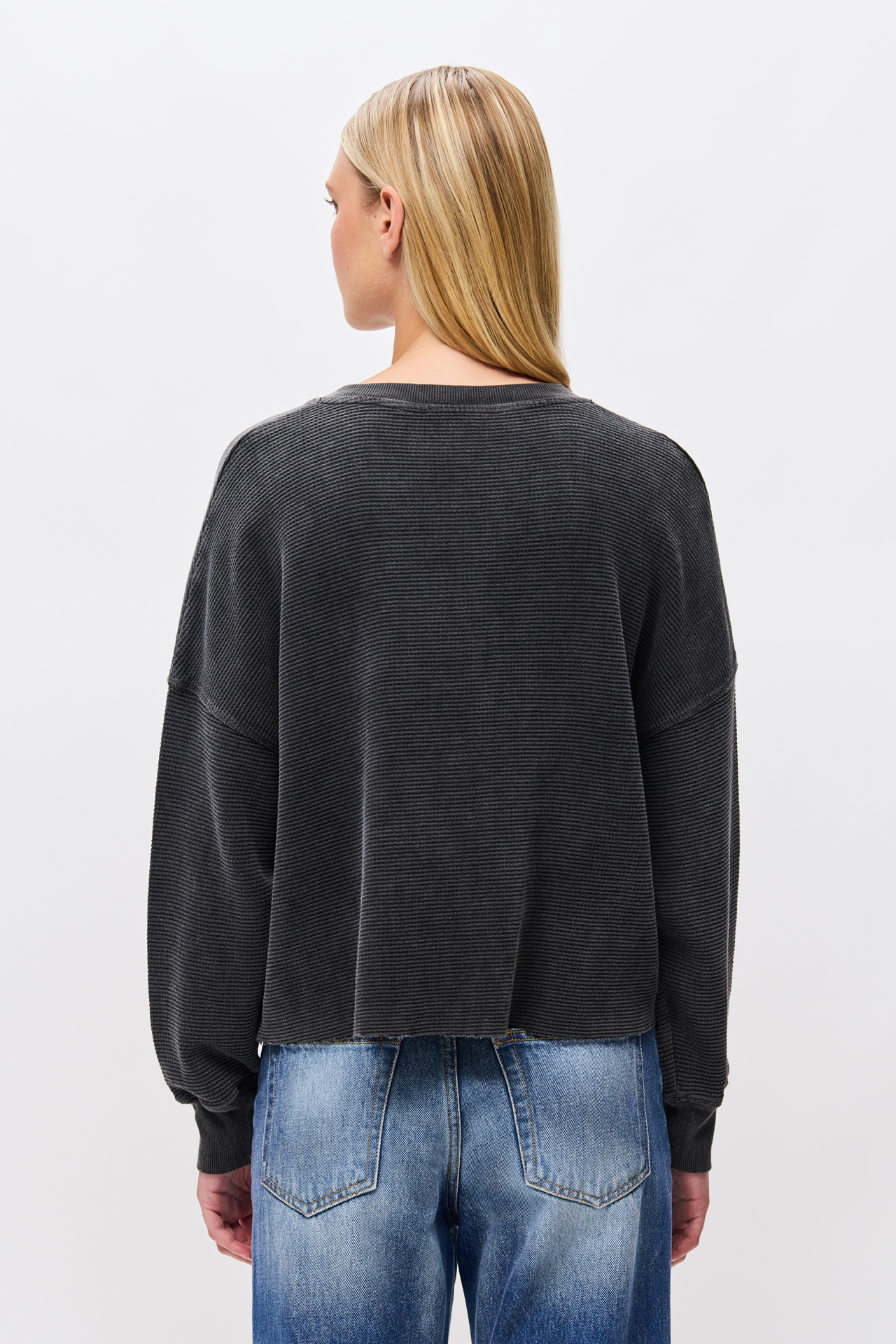 CROPPED WAFFLE LONGSLEEVE