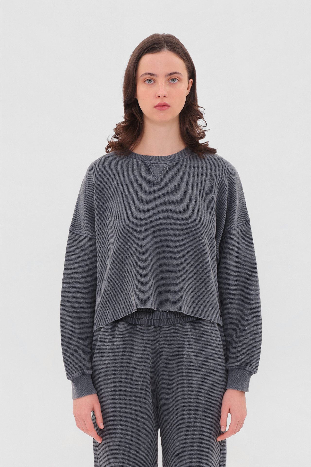 CROPPED WAFFLE LONGSLEEVE
