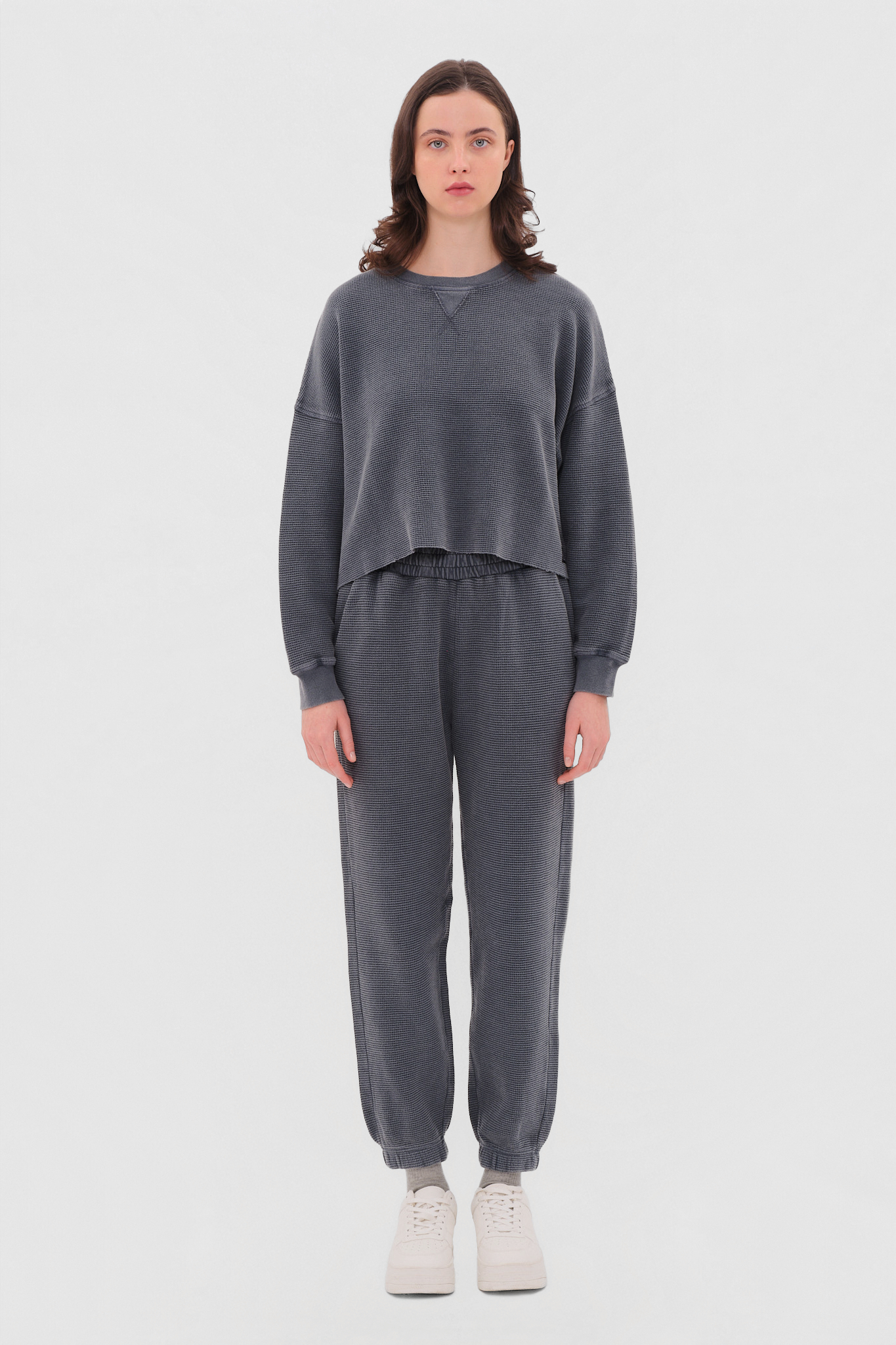 CROPPED WAFFLE LONGSLEEVE