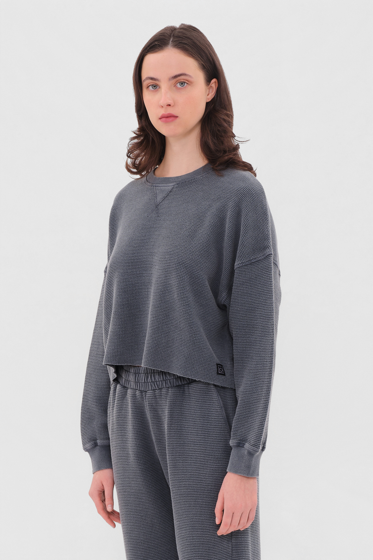 CROPPED WAFFLE LONGSLEEVE