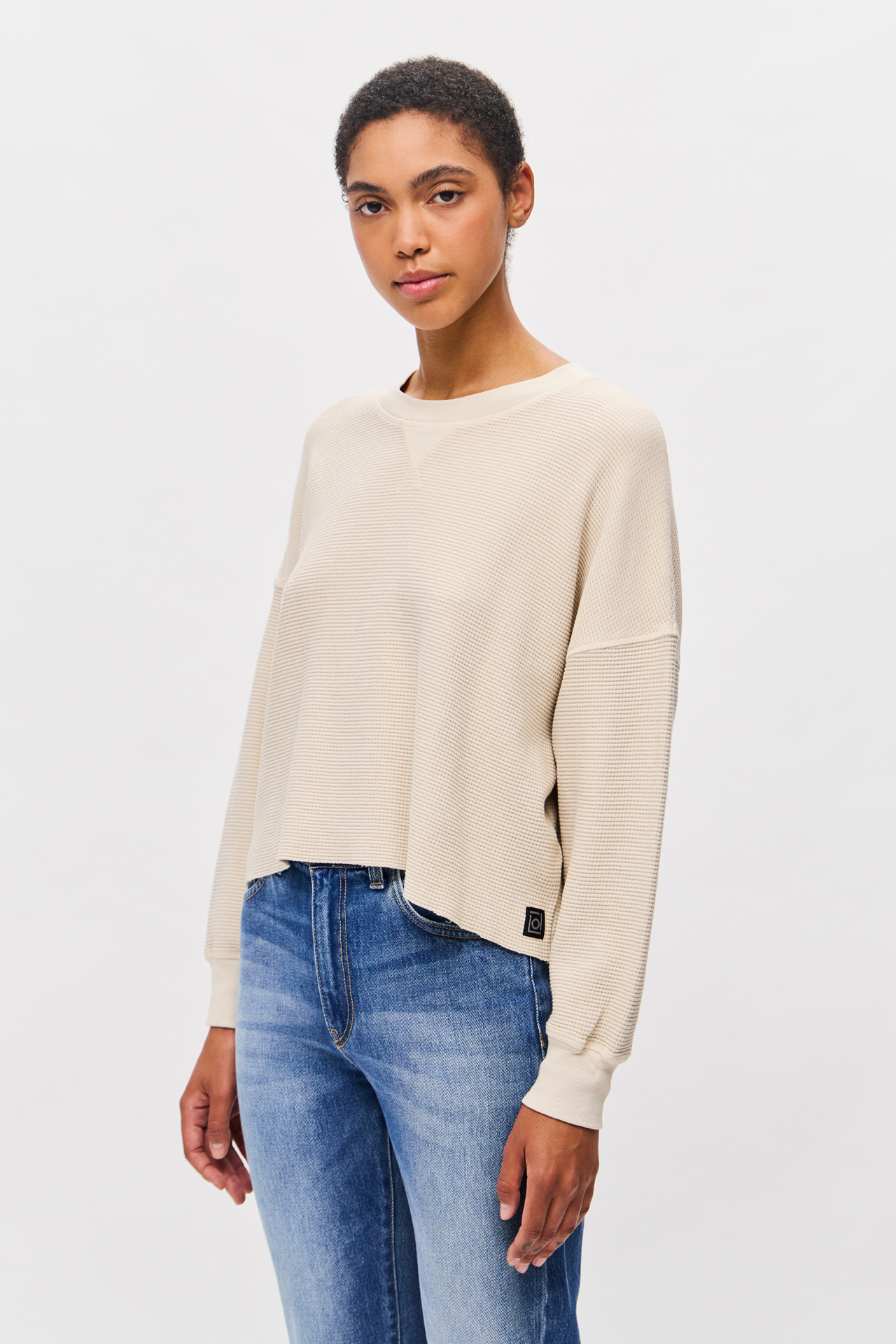 CROPPED WAFFLE LONGSLEEVE