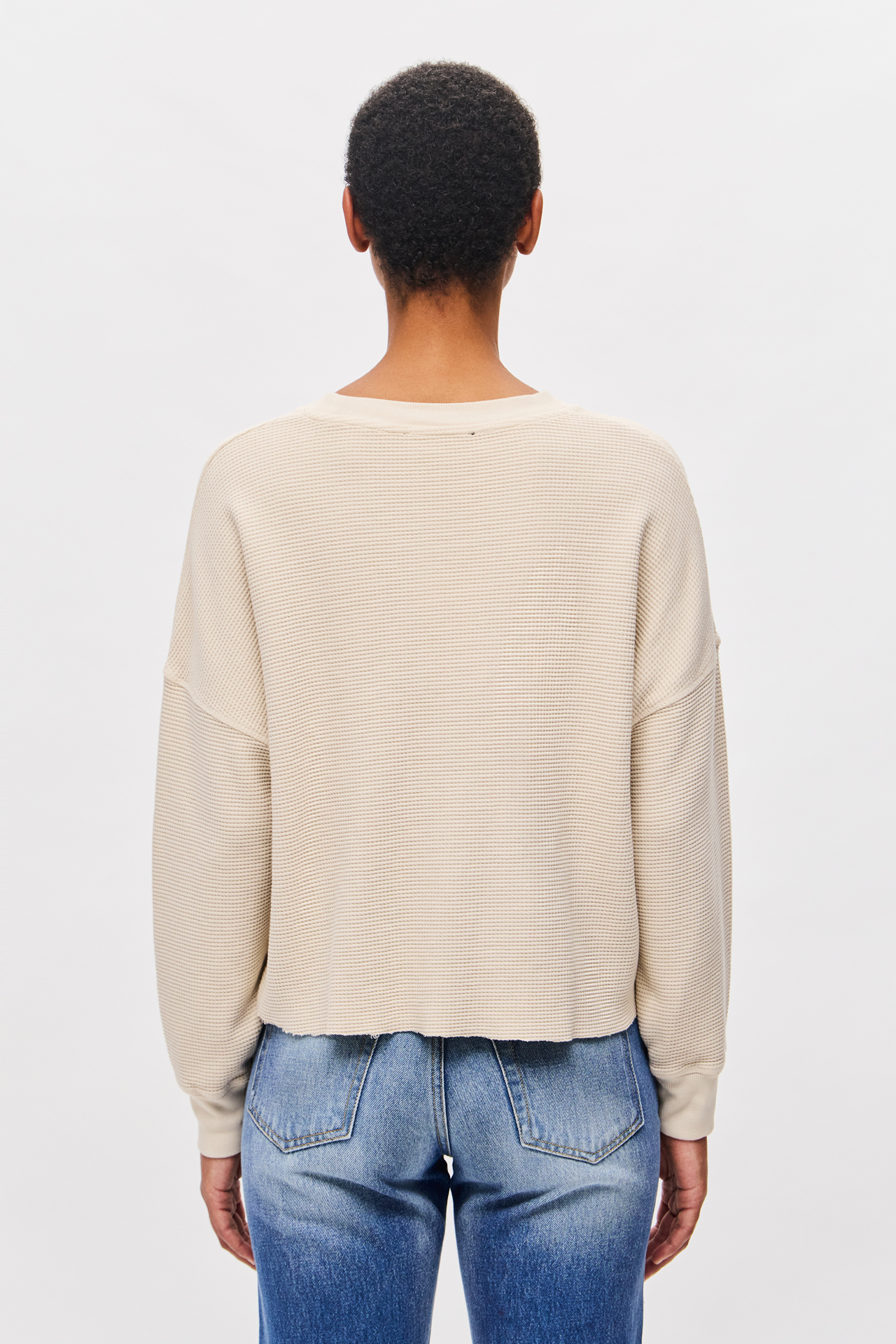 CROPPED WAFFLE LONGSLEEVE