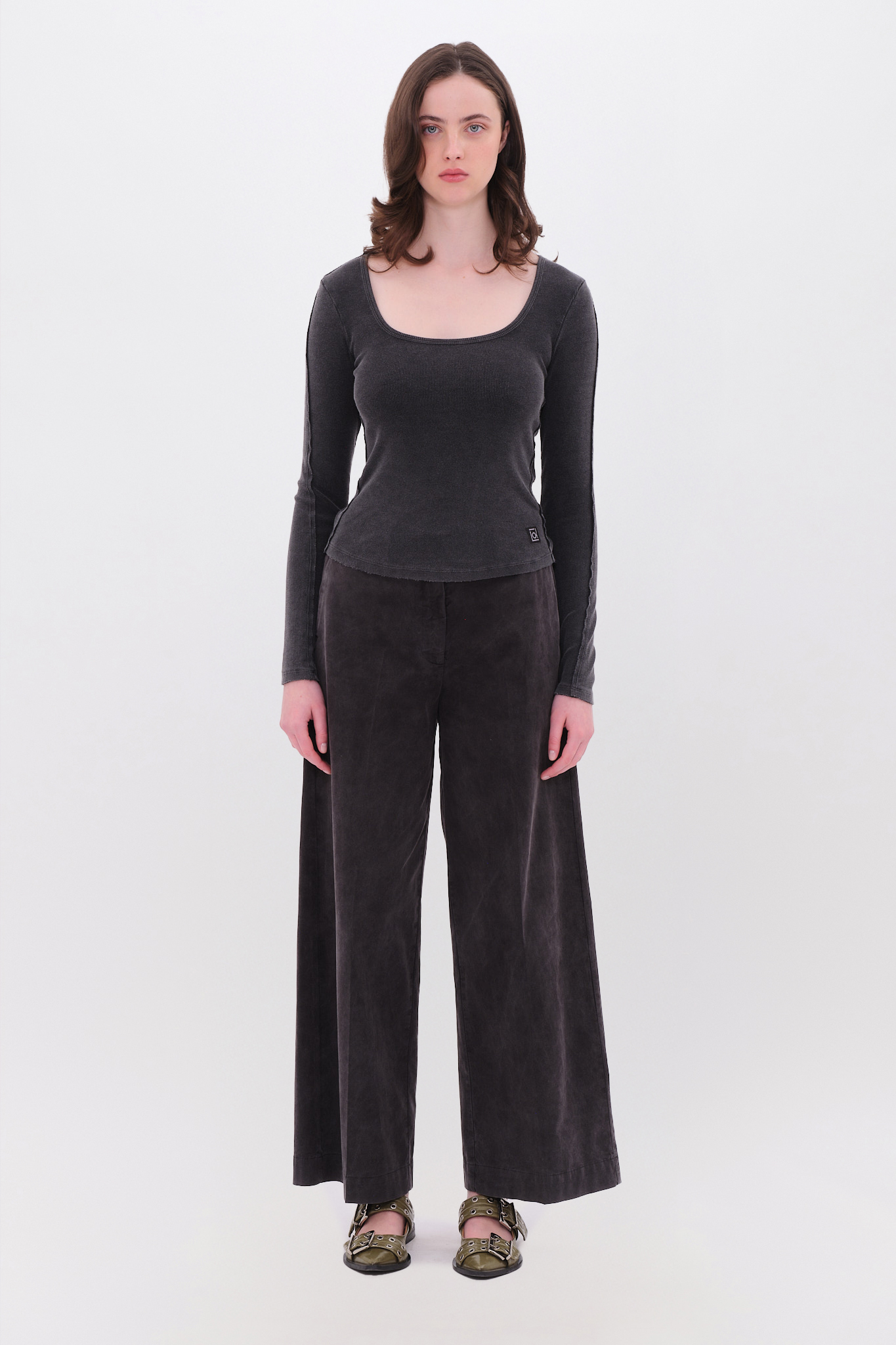 SCOOPNECK RIB LONGSLEEVE