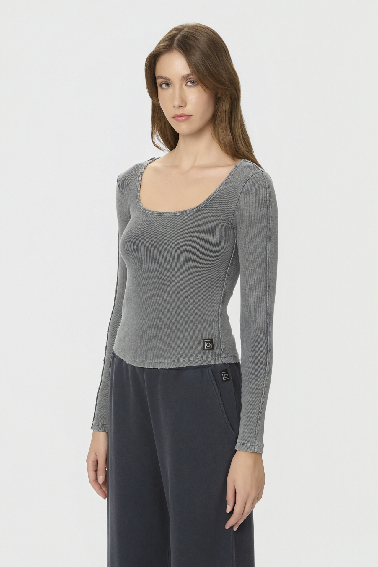 SCOOPNECK RIB LONGSLEEVE