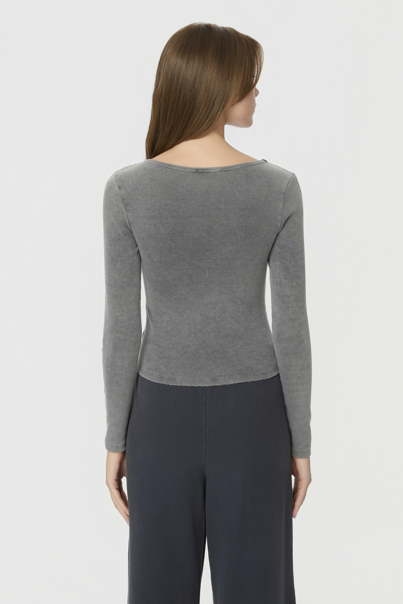 SCOOPNECK RIB LONGSLEEVE