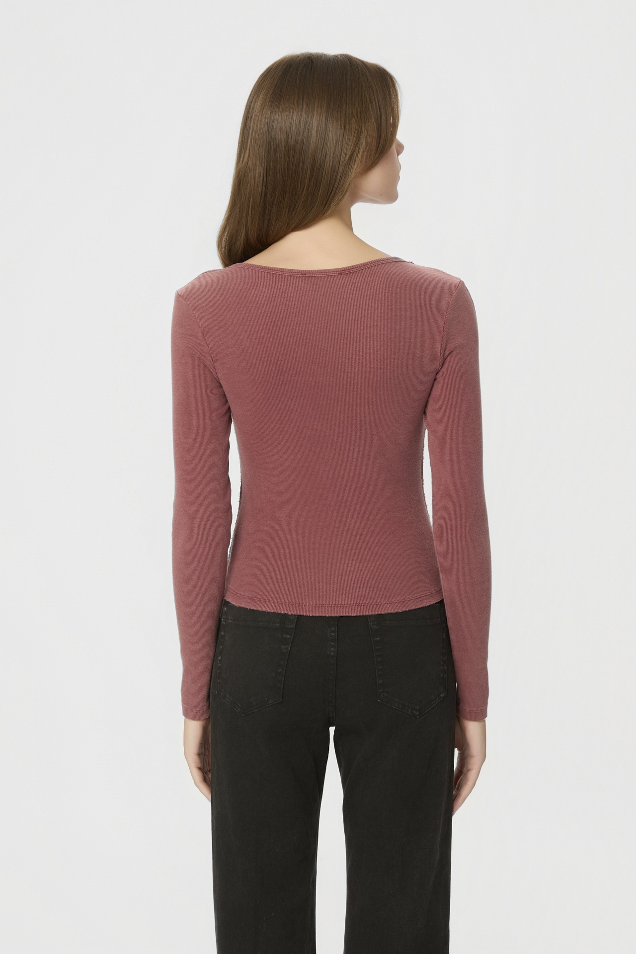 SCOOPNECK RIB LONGSLEEVE