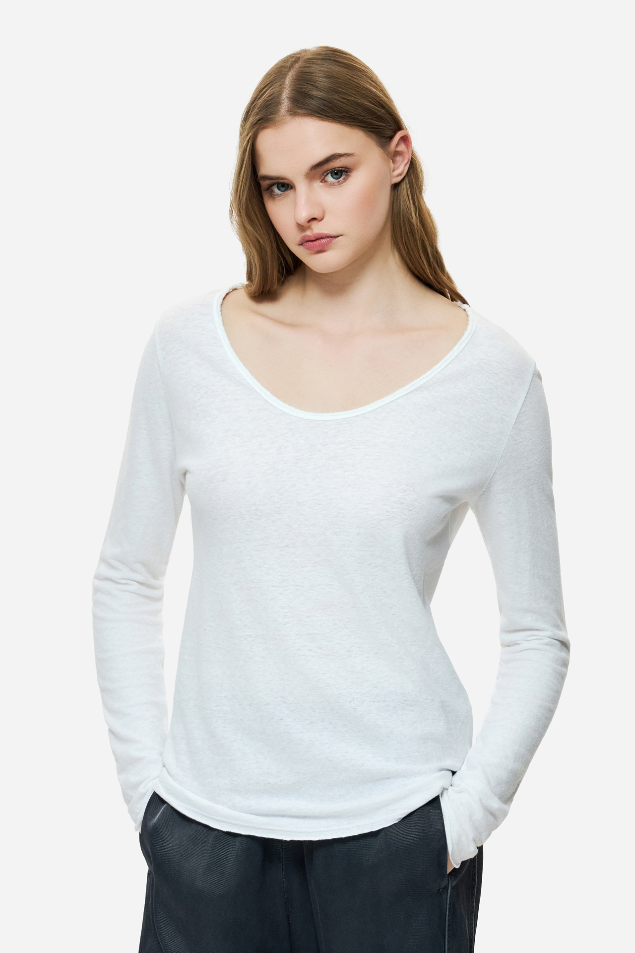 LINEN BLEND LONGSLEEVE