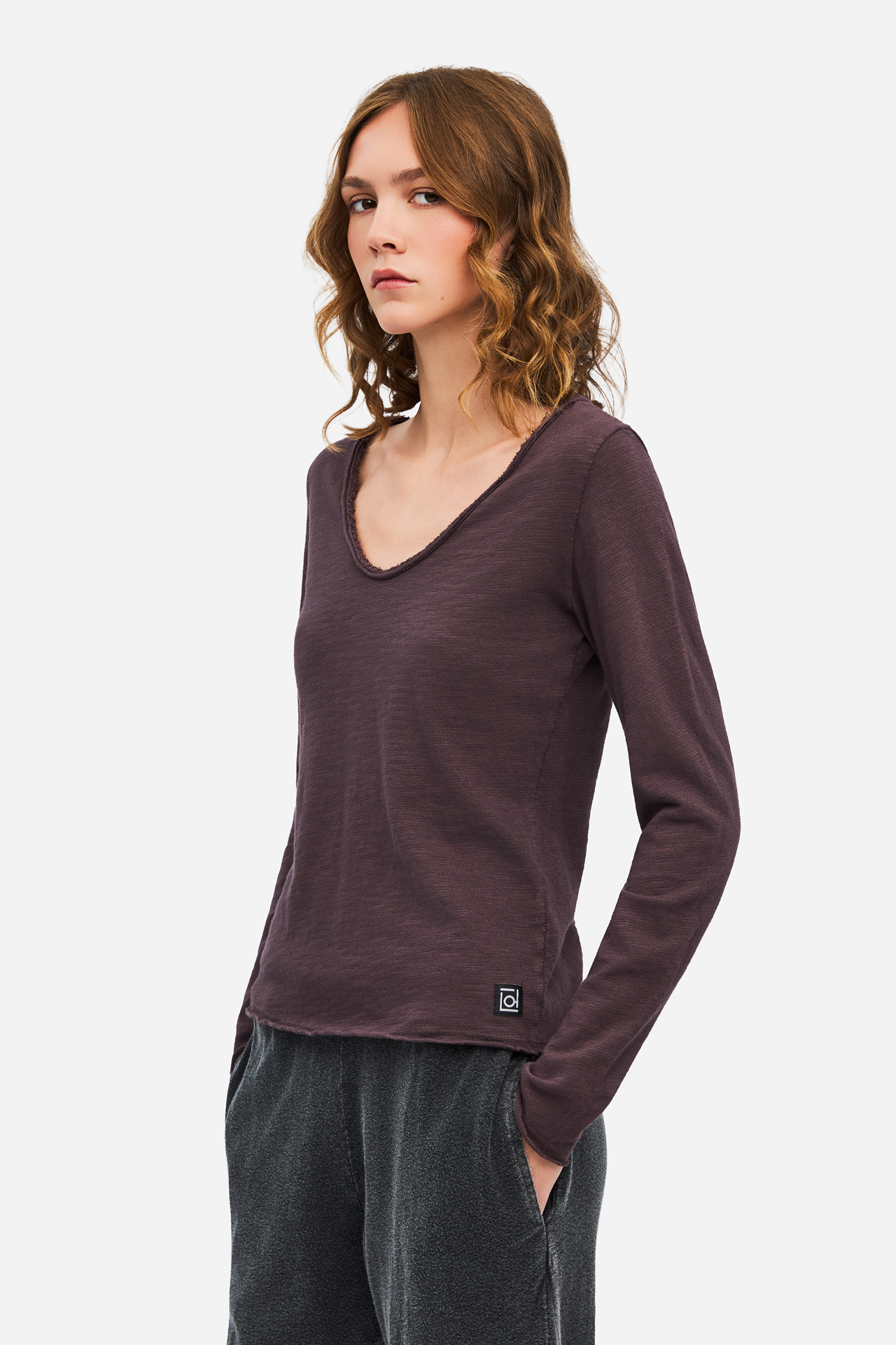 SLUB LONGSLEEVE WITH RAW EDGES
