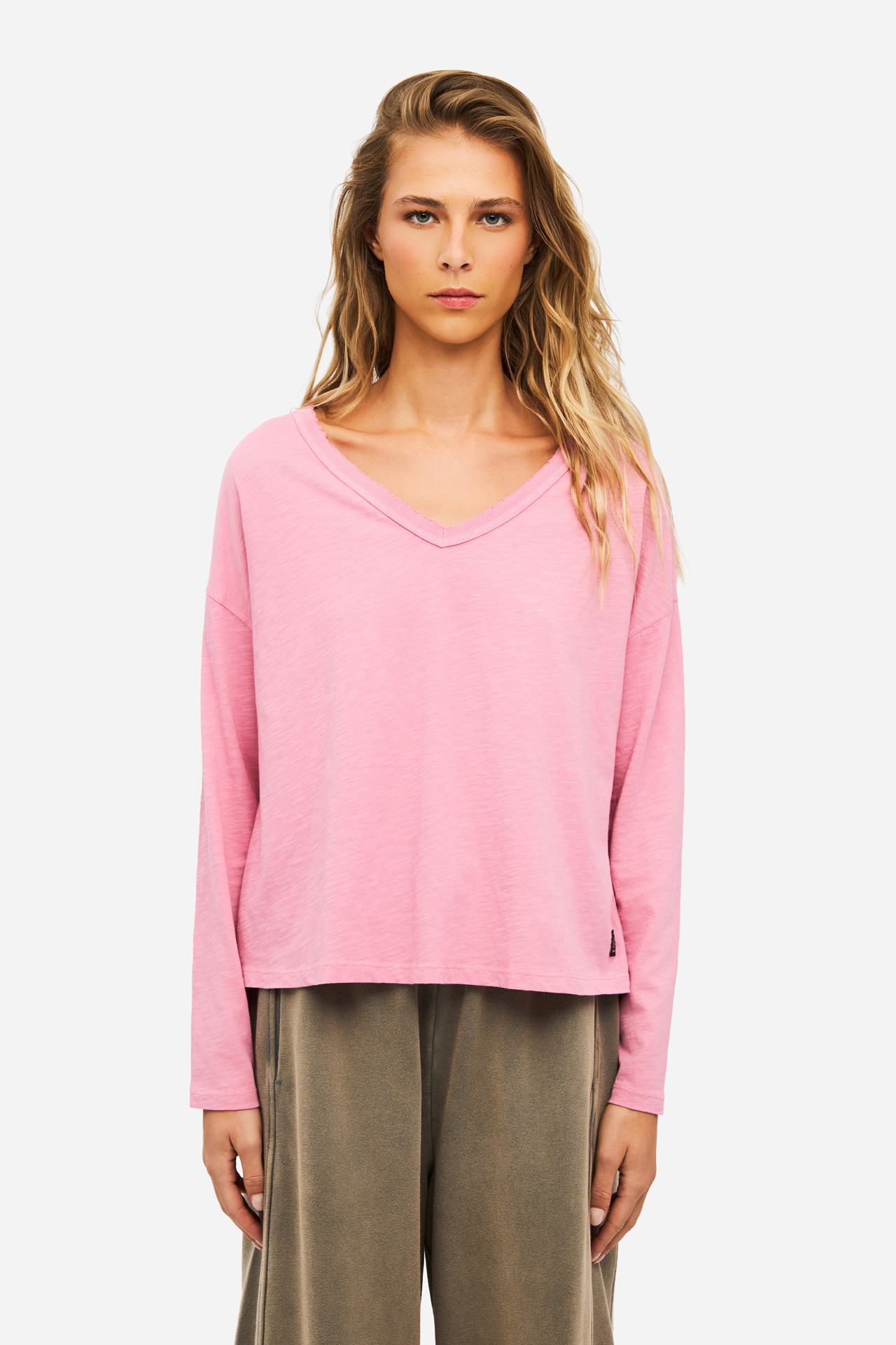 V NECK RELAXED LONGSLEEVE