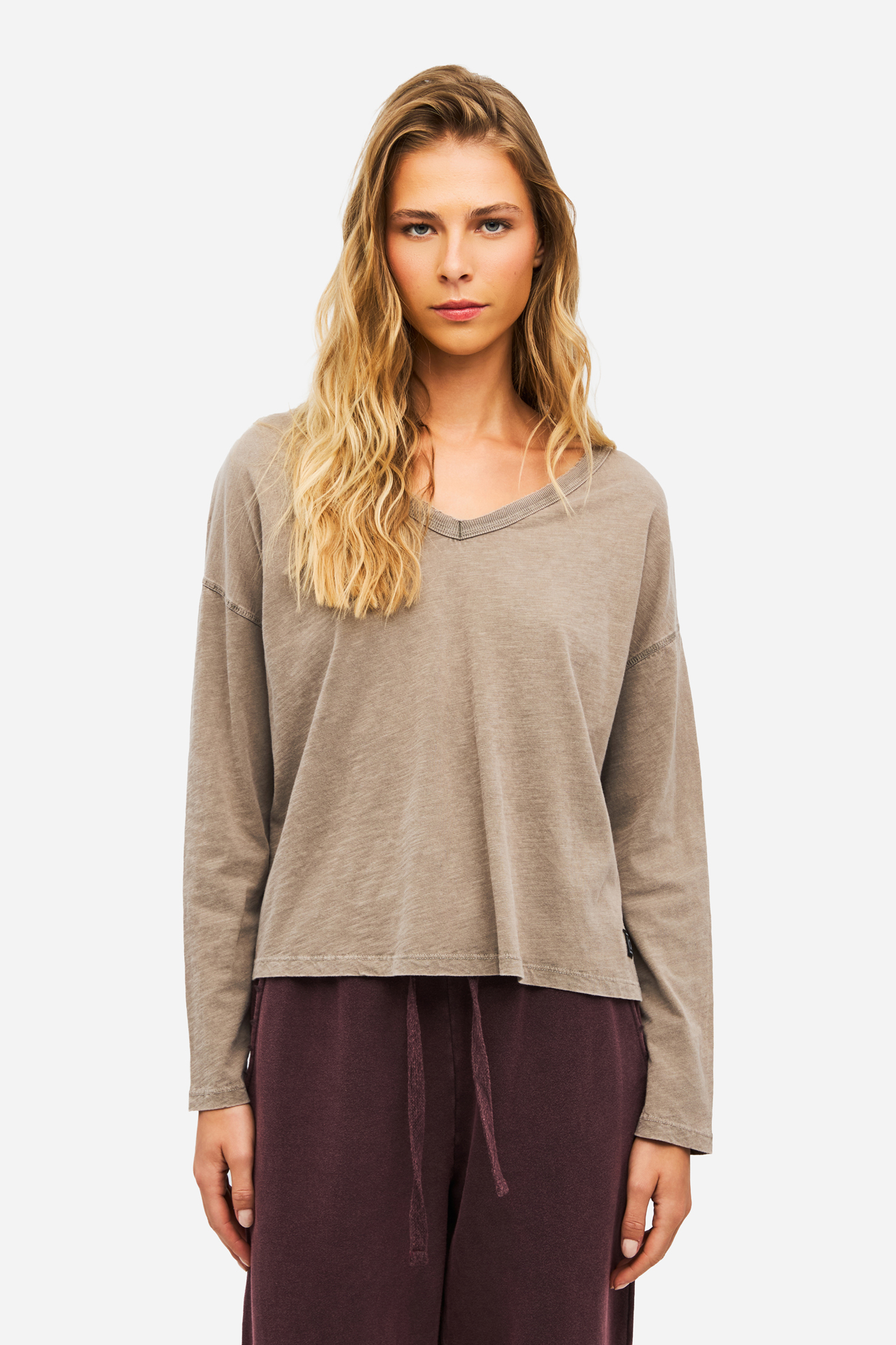 V NECK RELAXED LONGSLEEVE