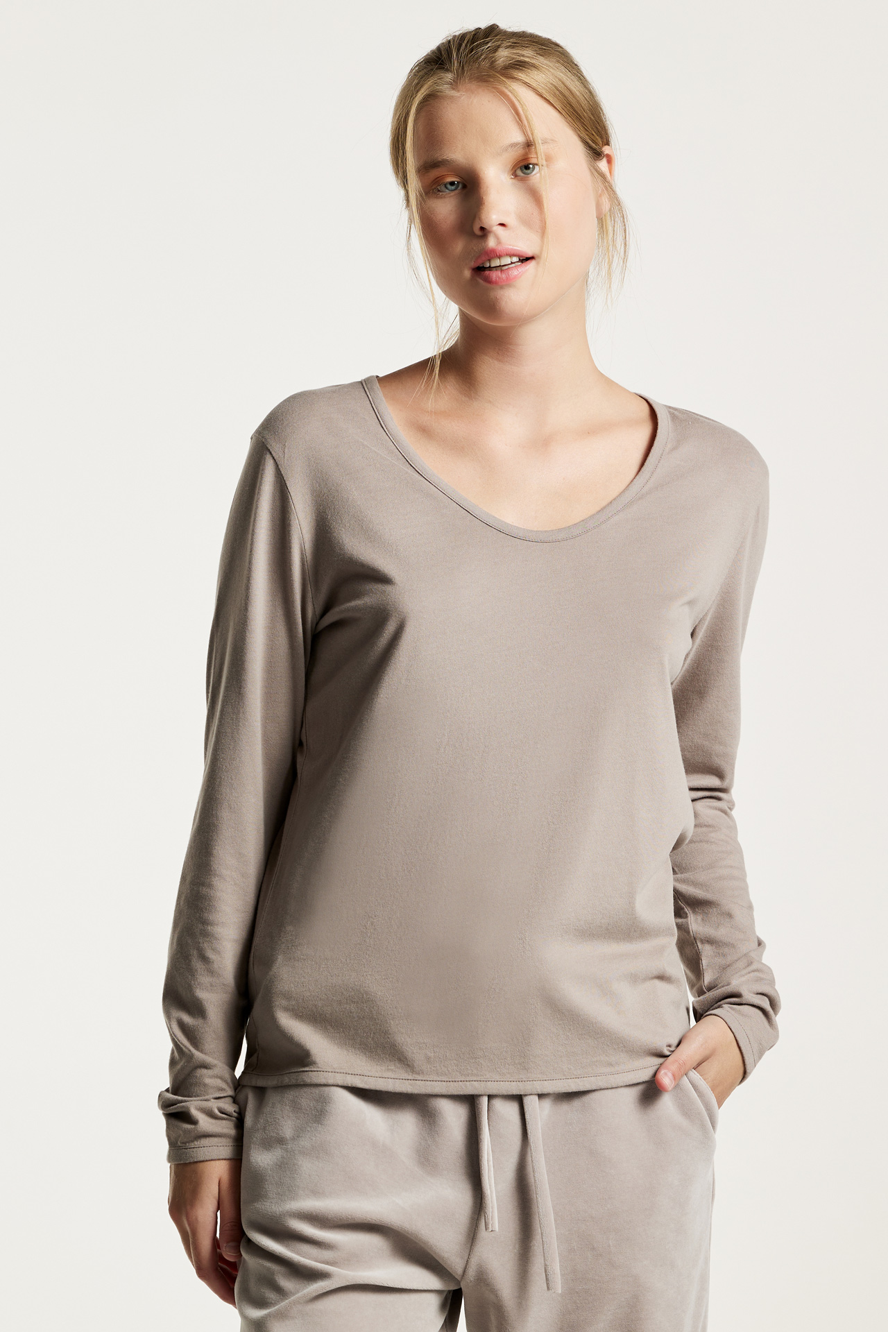 Regular Fit V-Neck Longsleeve