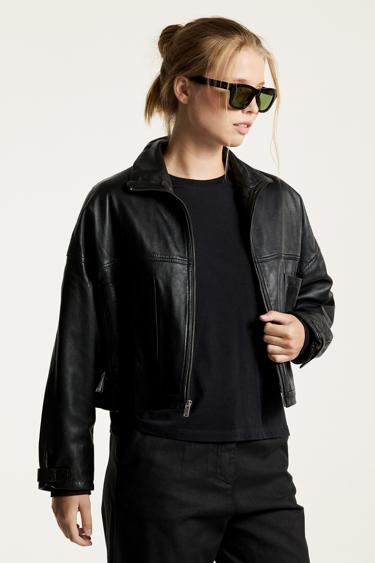 Crop Leather Jacket