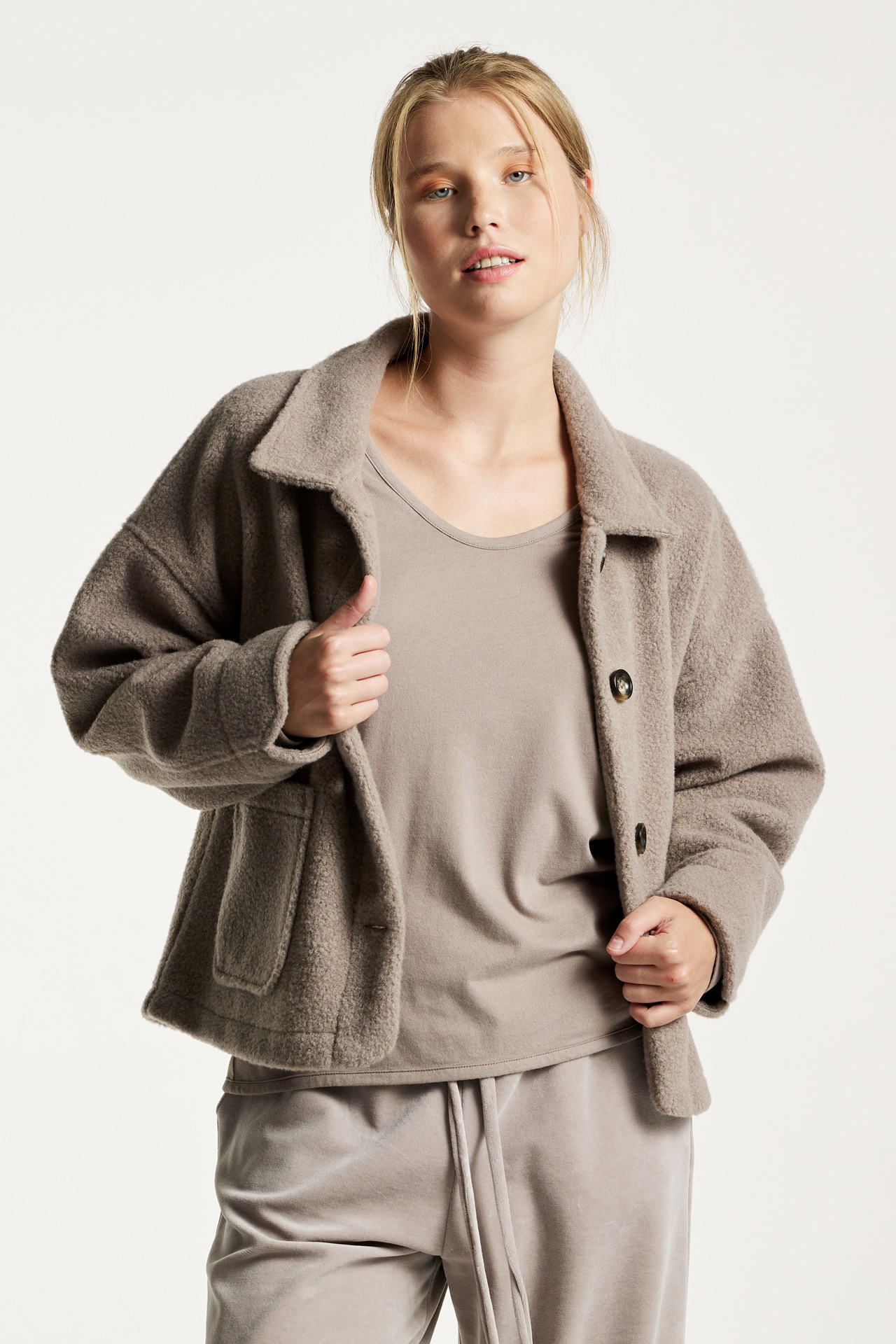 Relaxed Fit Crop Outwear