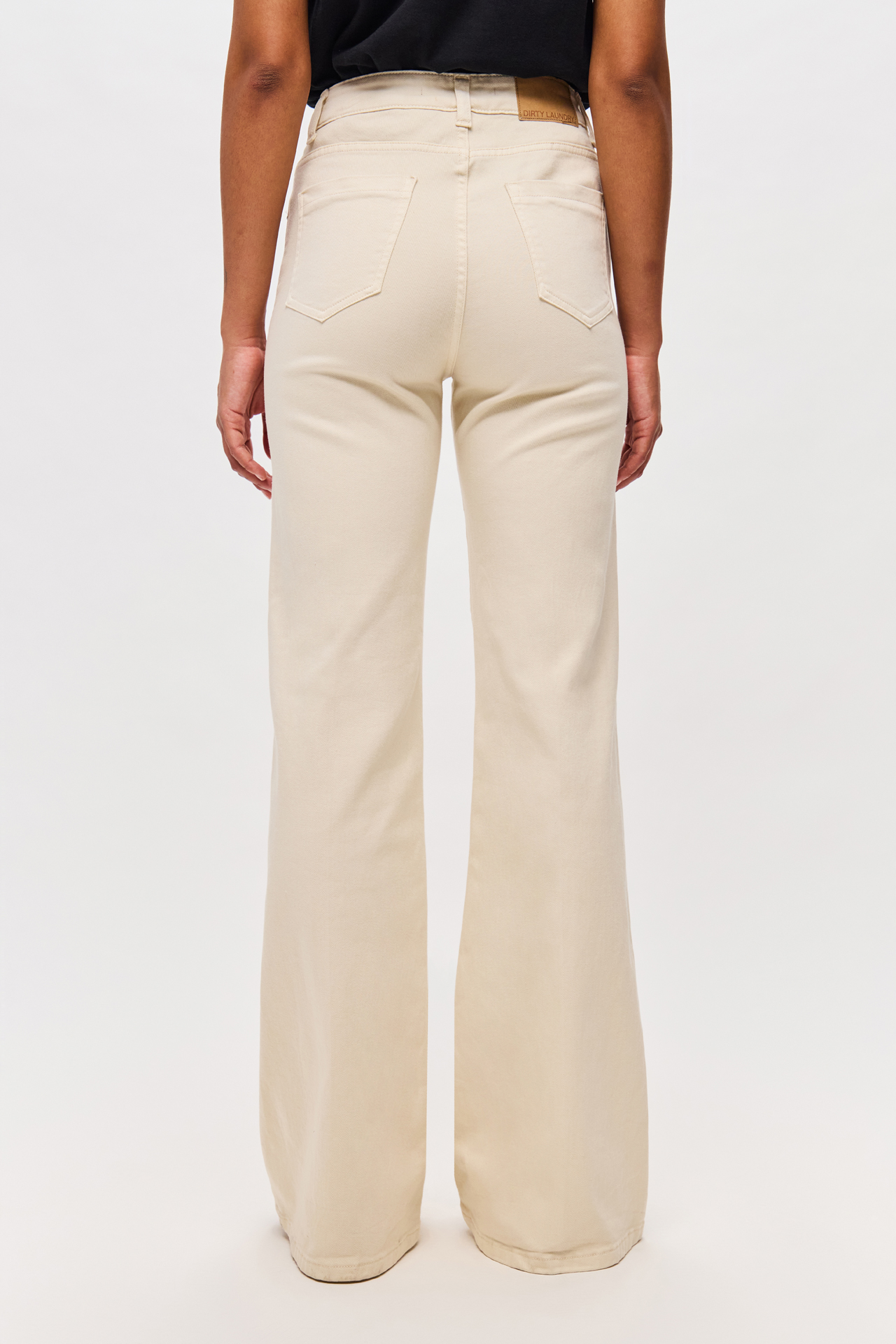 MID-RISE SKINNY FLARE TROUSERS