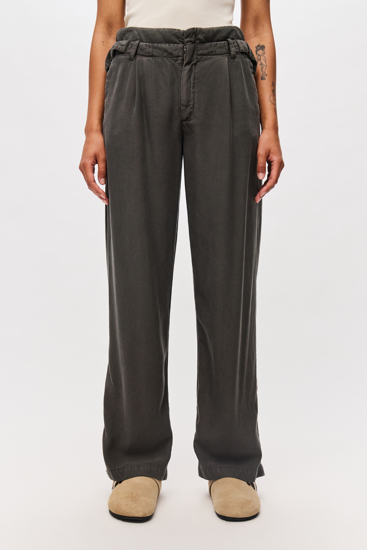 DOUBLE WAISTBAND WIDELEG