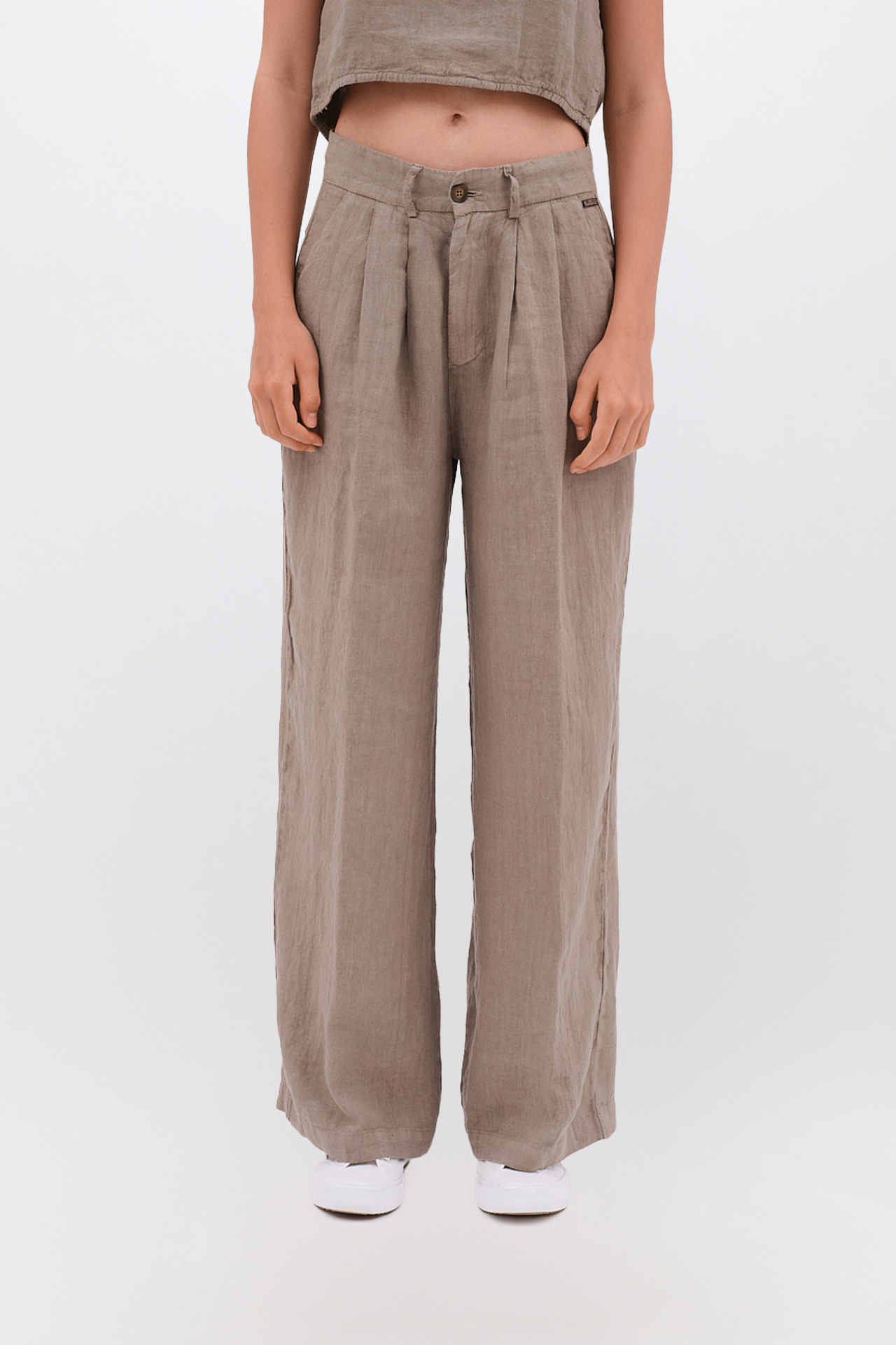 WIDELEG PLEATED PANTS