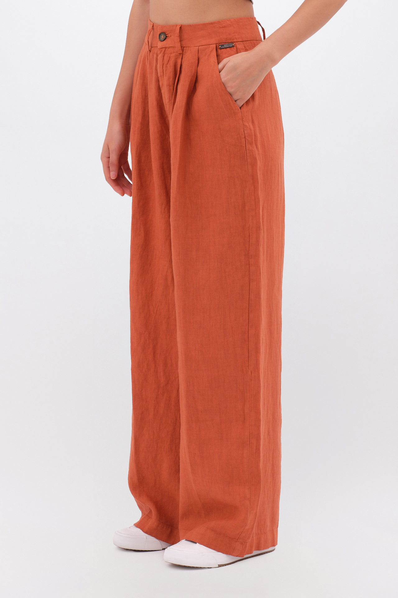 WIDELEG PLEATED PANTS